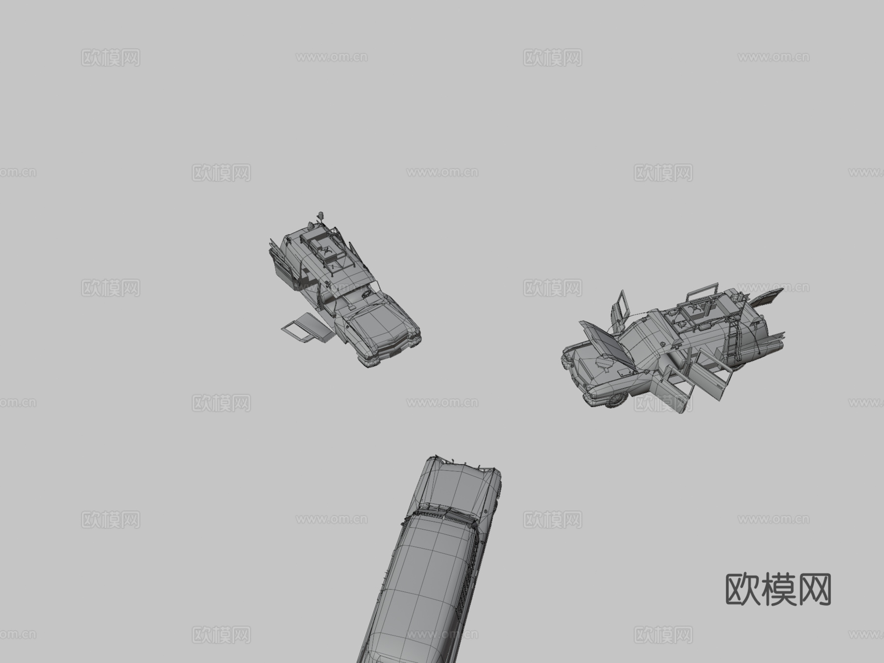 '59款凯迪拉克米勒-流星配ECTO1su模型