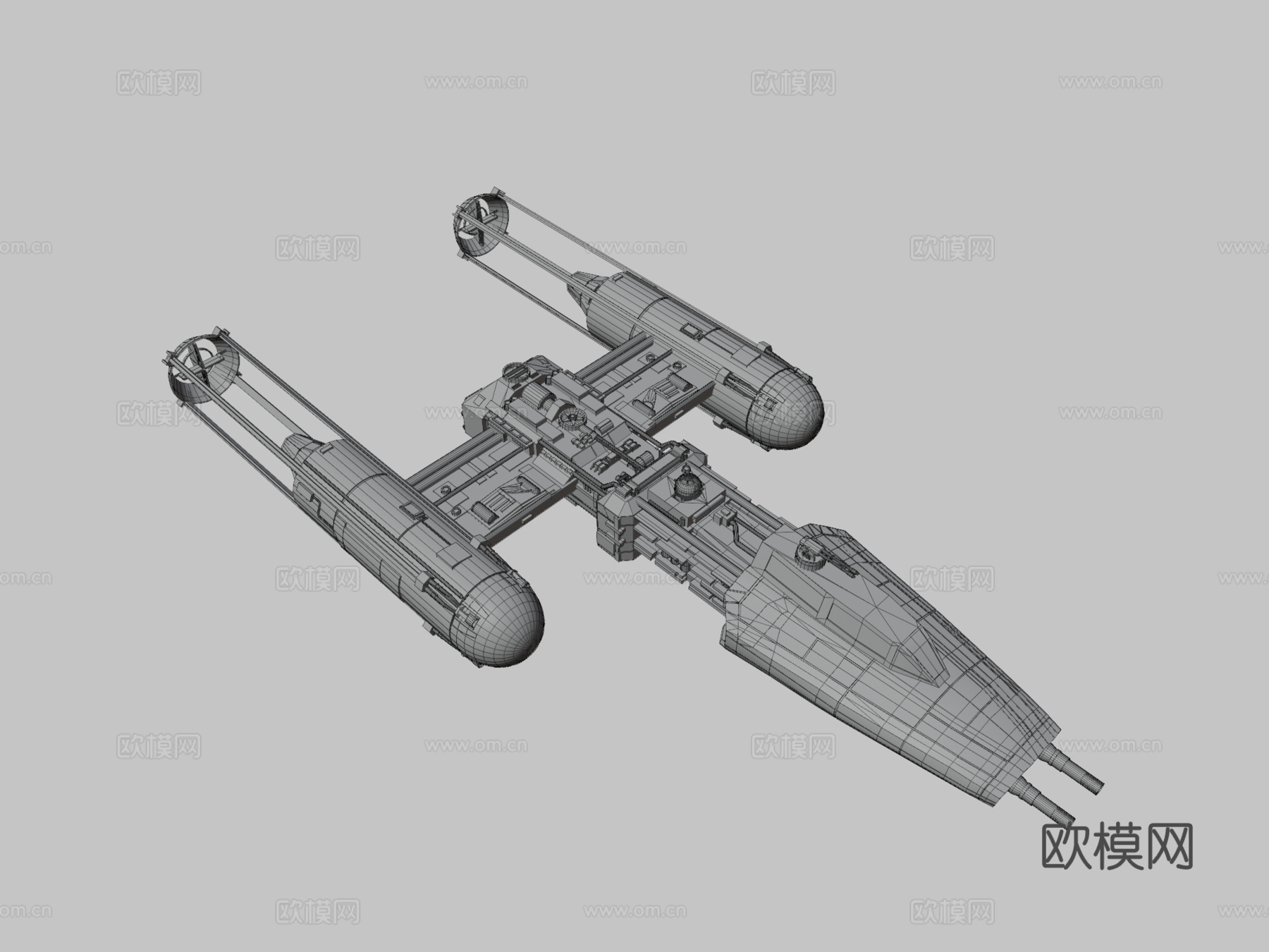 星球大战 - Y翼战机su模型