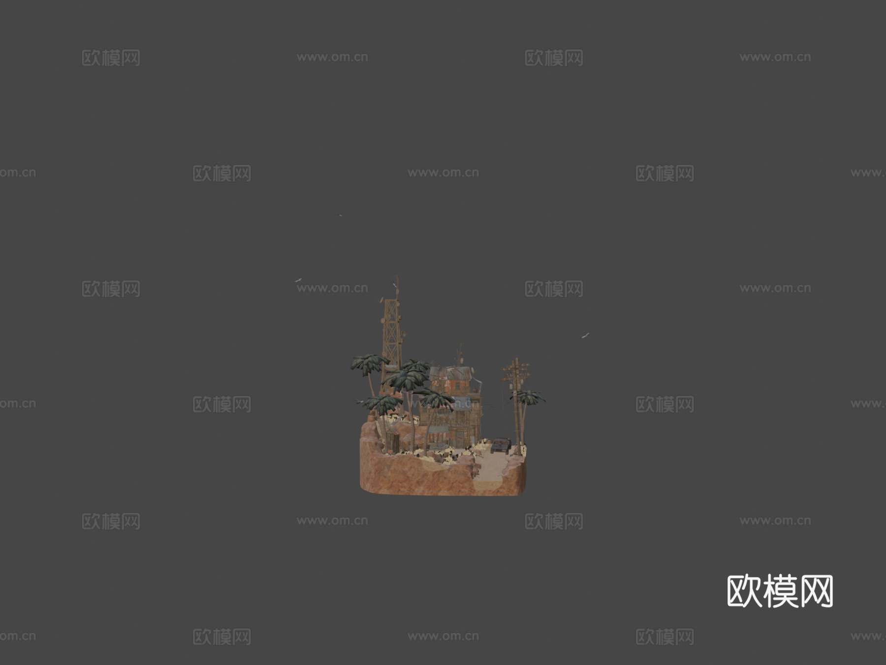 DAE立体模型-锈生su模型