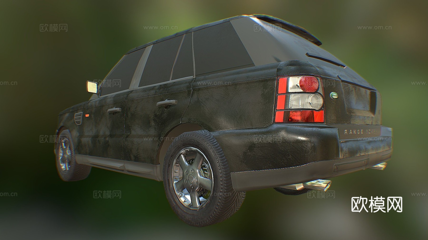 路虎揽胜运动低多边形模型su模型