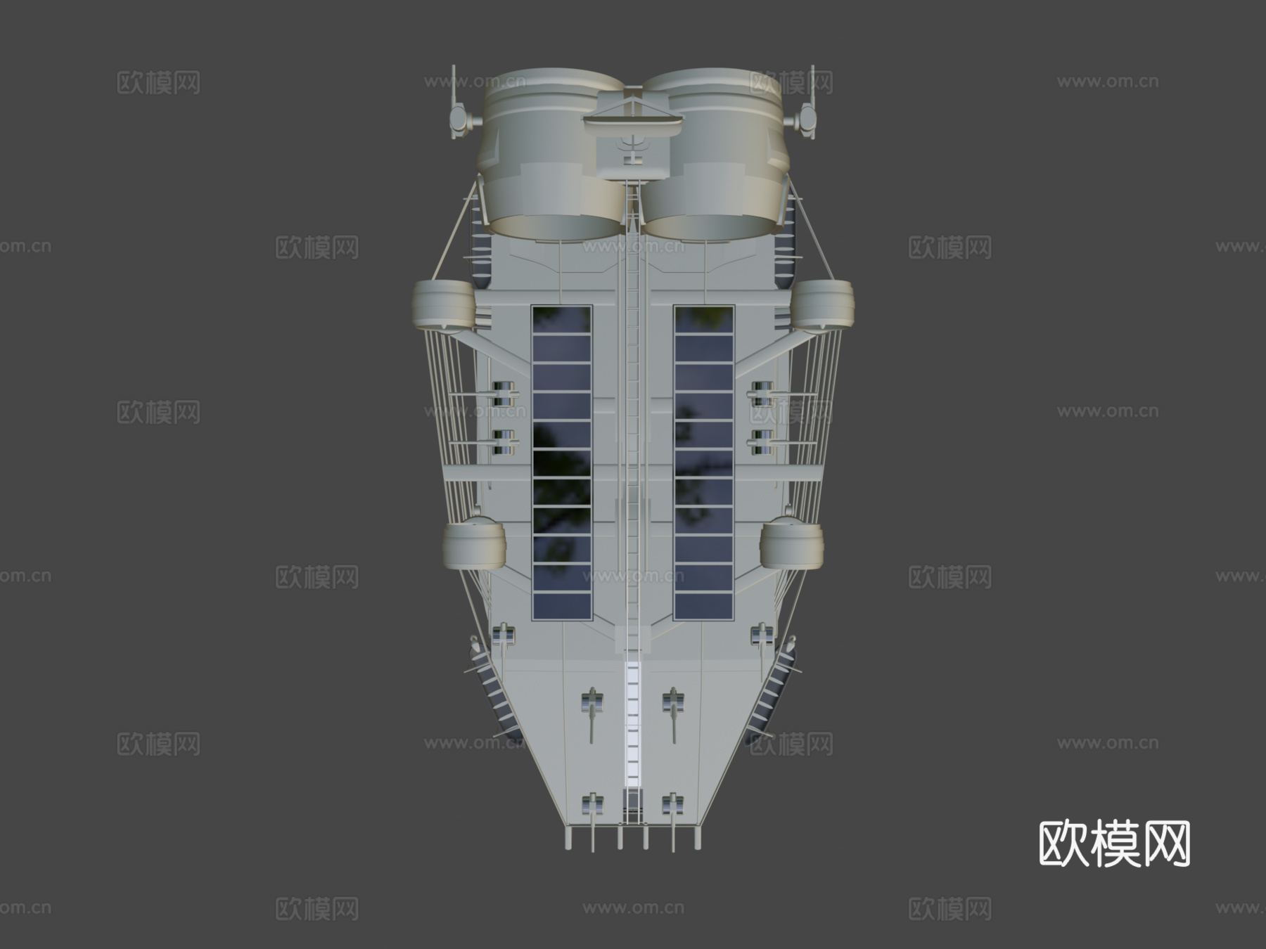 大型气垫船-设计（高多边形）su模型