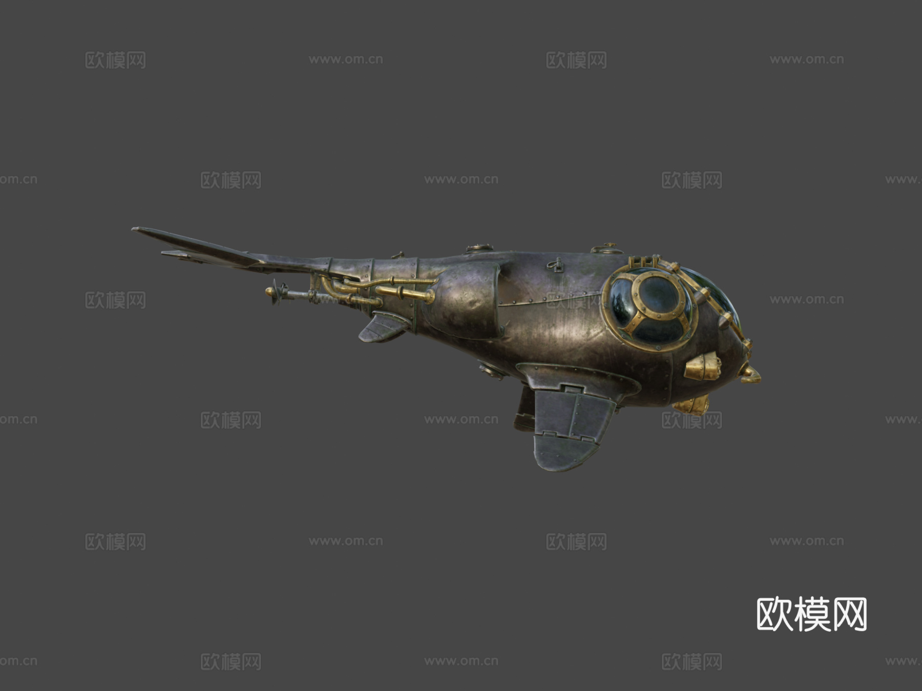 蒸汽朋克潜艇su模型