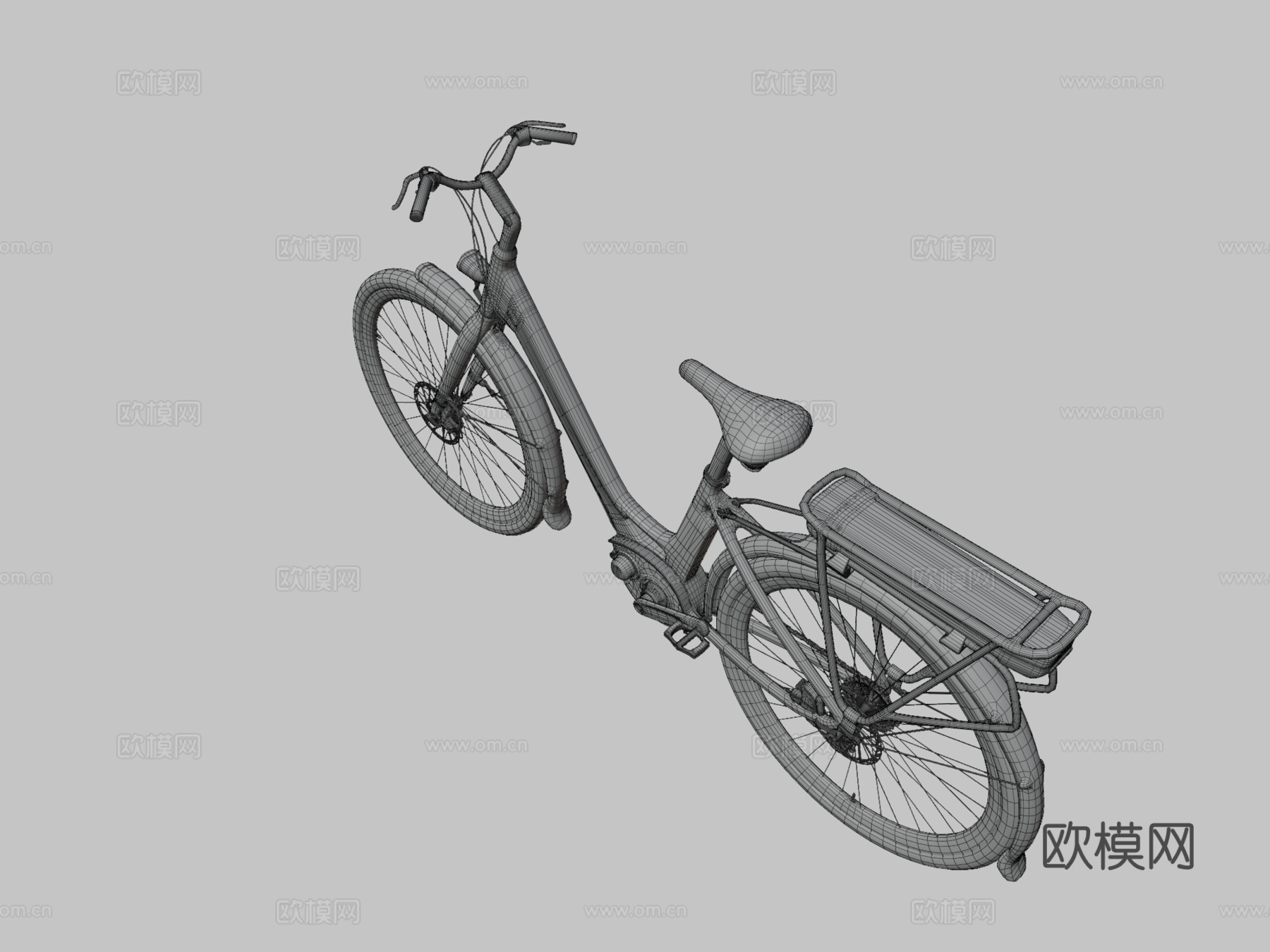 比安奇长岛电动自行车su模型