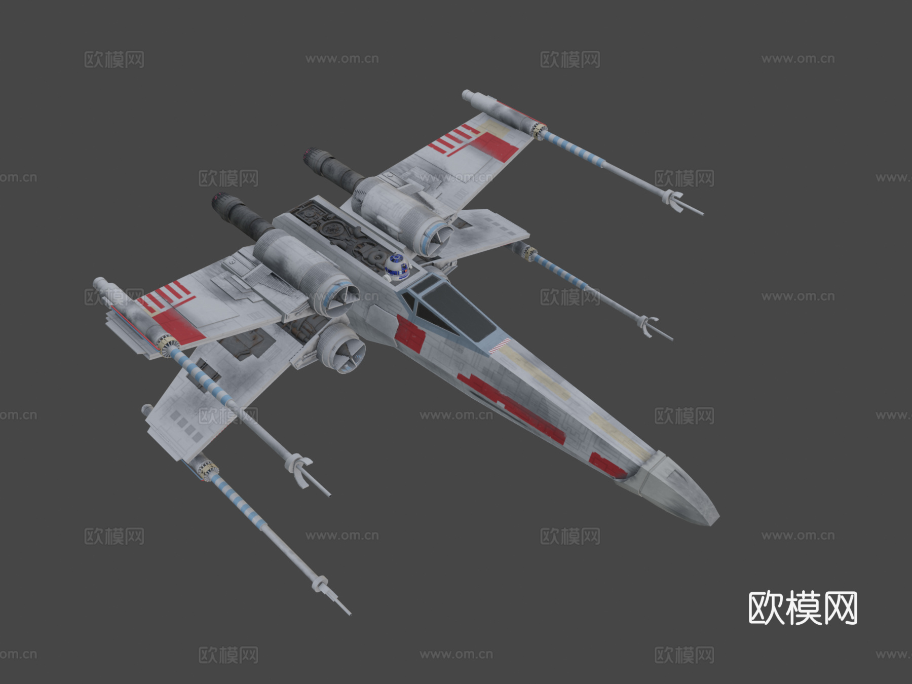 T-65 X翼星际战斗机-星球大战su模型