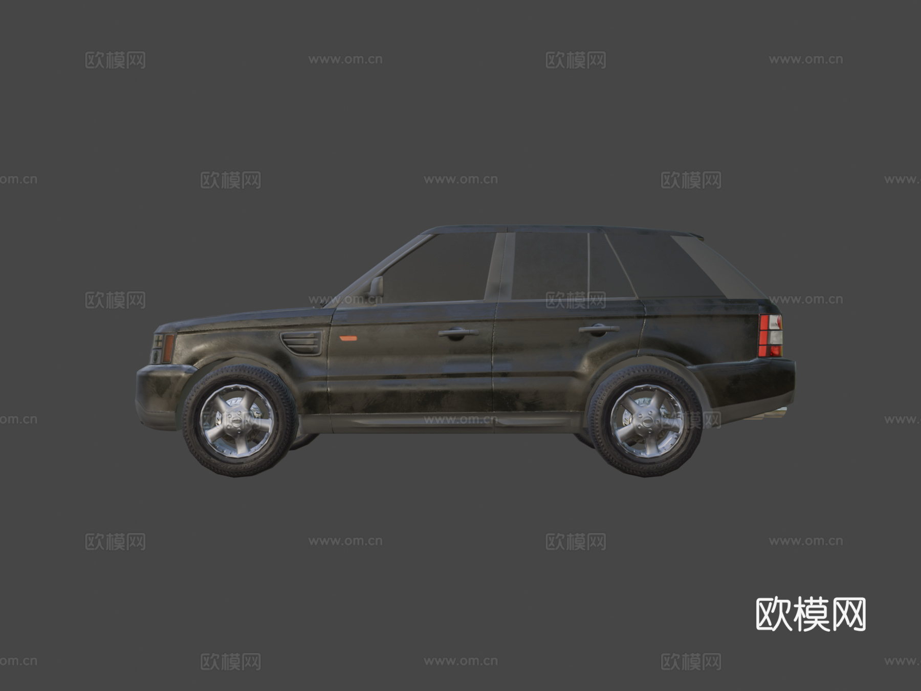 路虎揽胜运动低多边形模型su模型