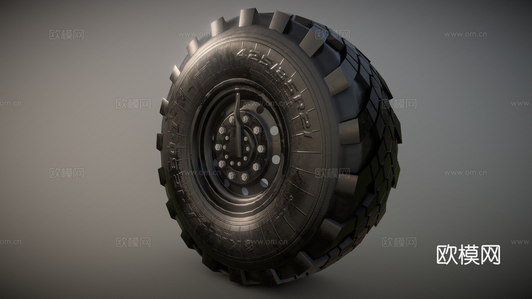 越野卡车车轮su模型