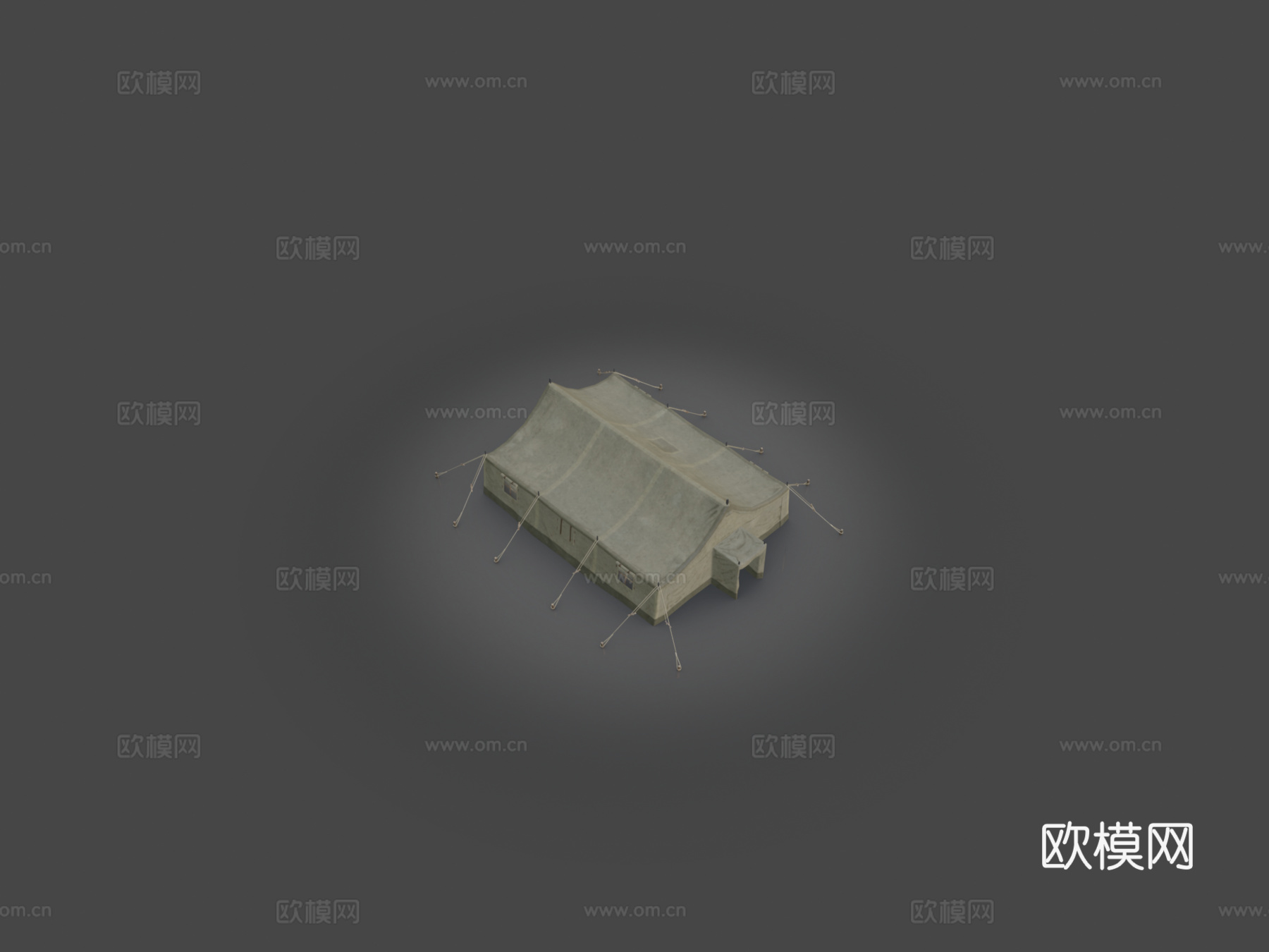 军用帐篷01沙漠su模型