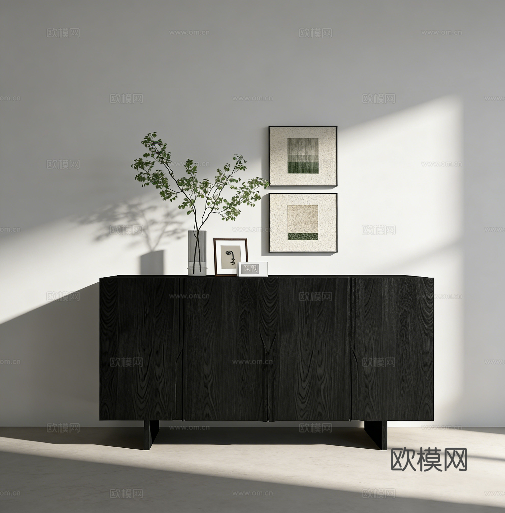 现代装饰柜su模型