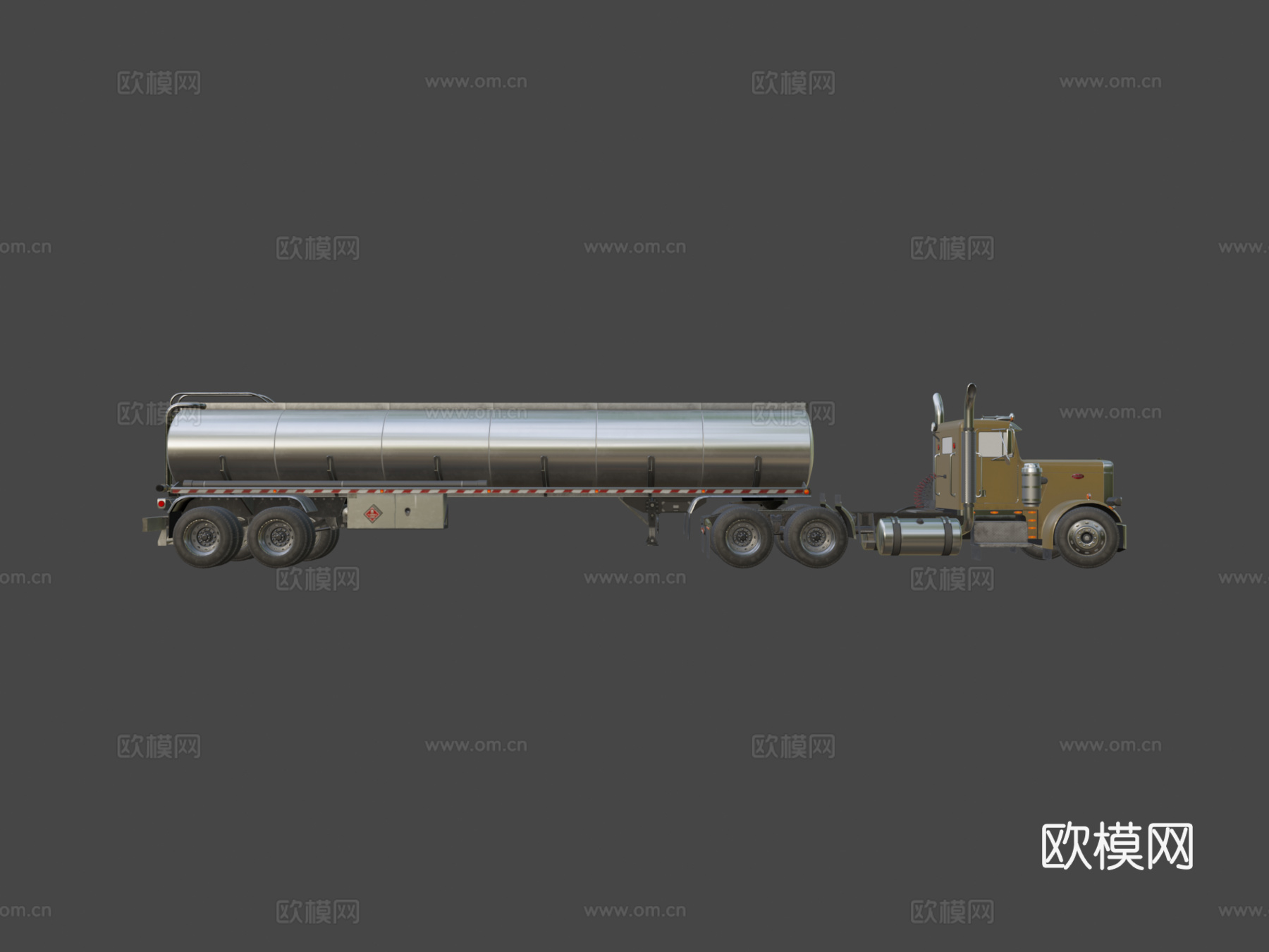彼得比尔特油罐半挂车su模型