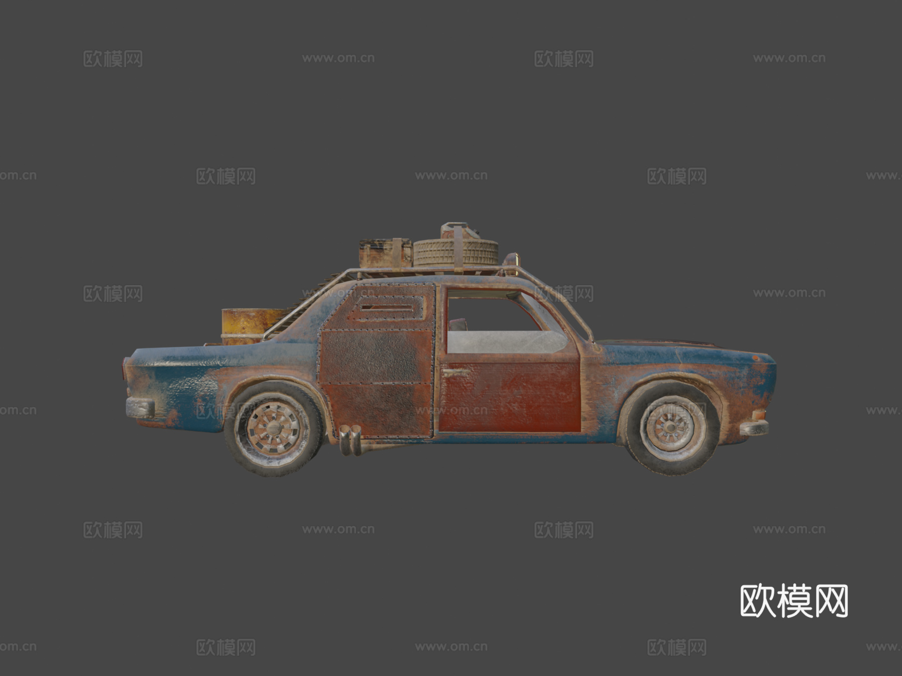 后启示录旧车su模型