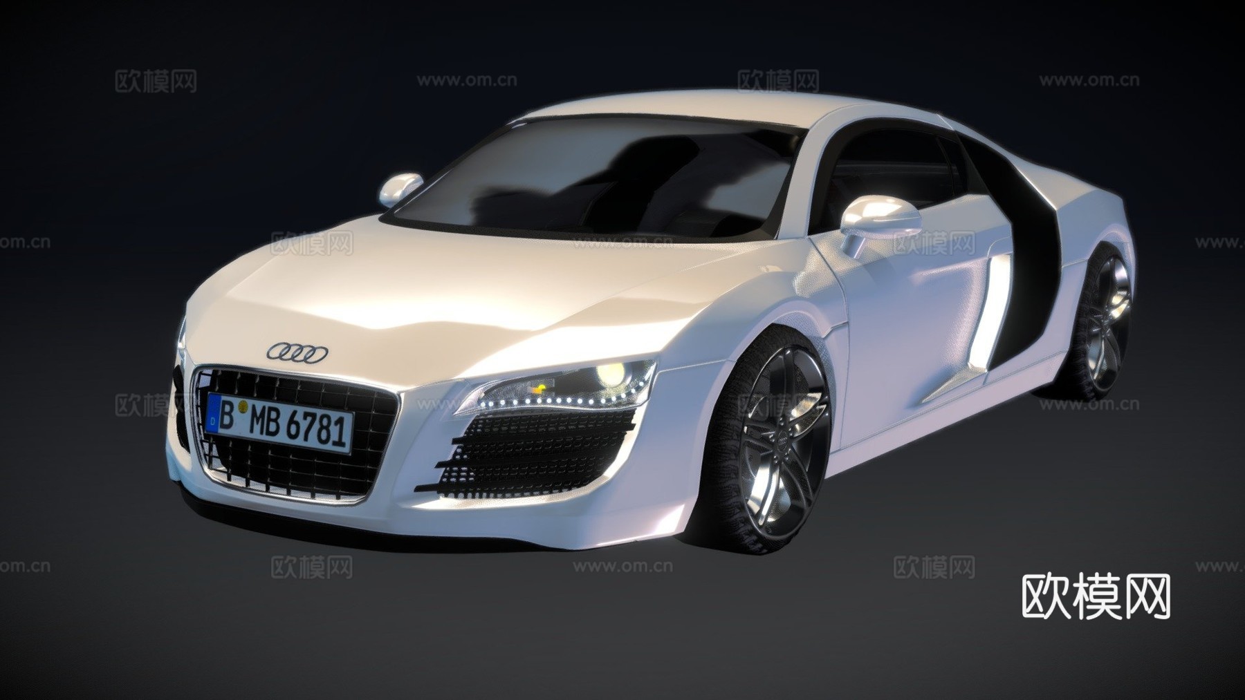 奥迪R8三维模型su模型