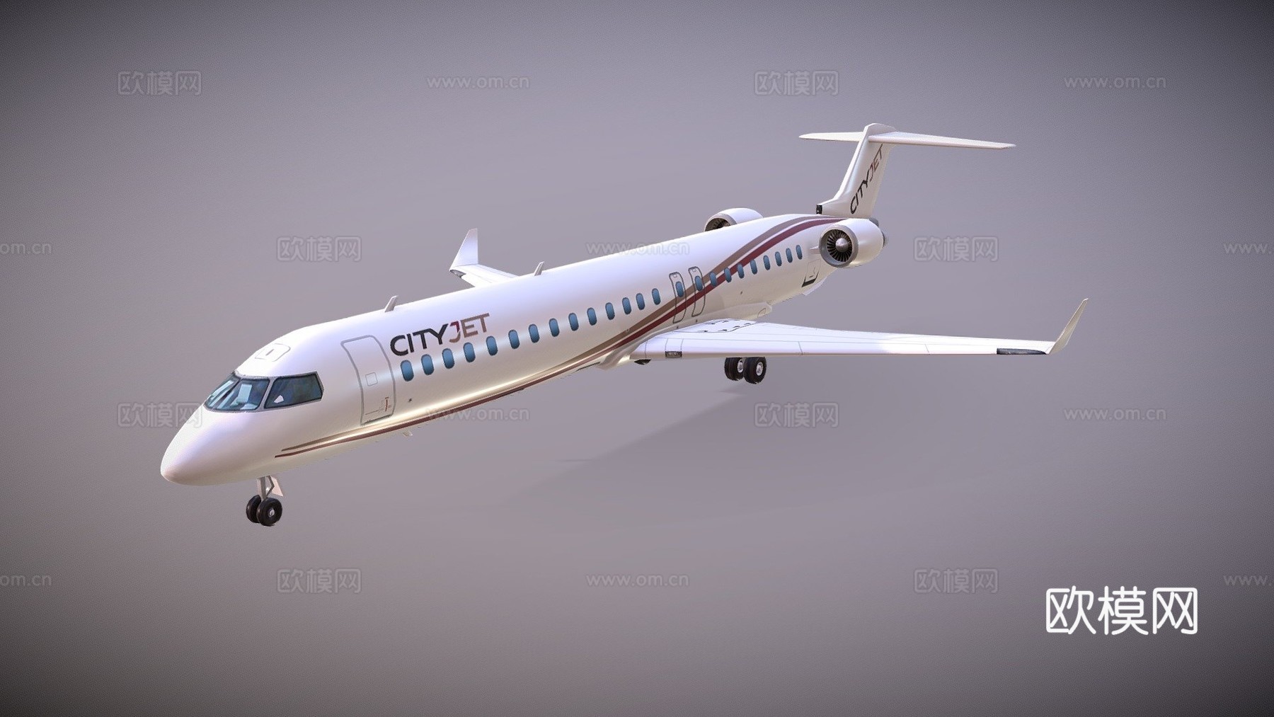 飞机CRJ-900城市喷气机su模型