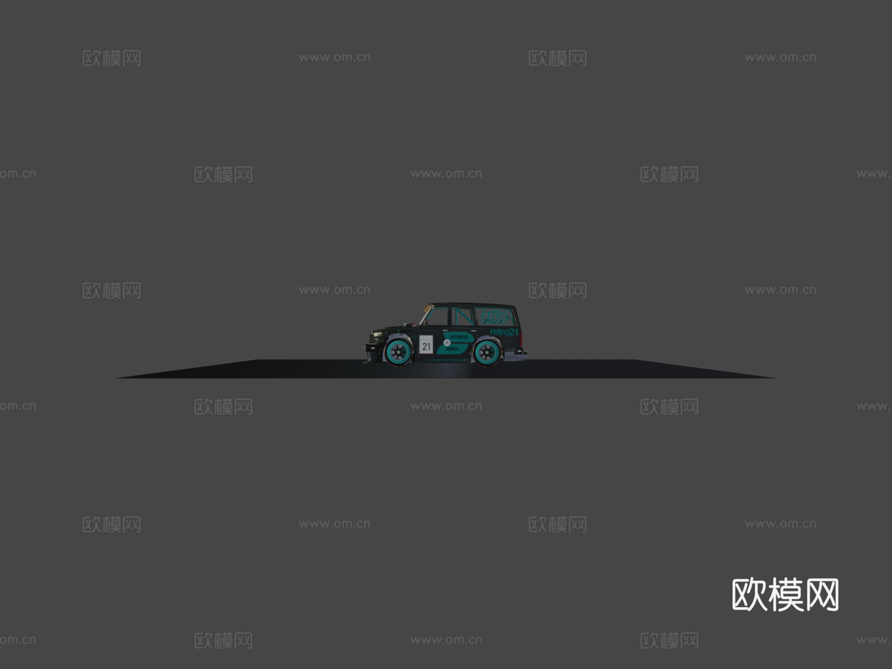 卡通漂移车su模型