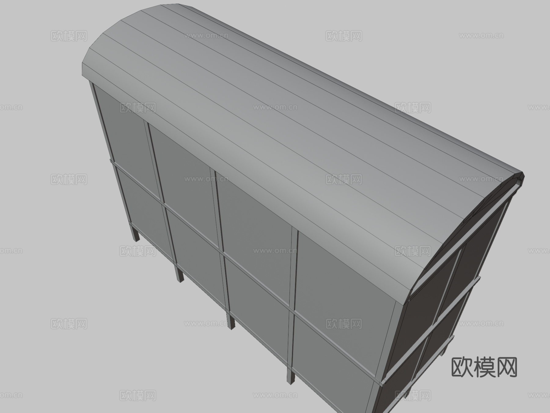 旧苏联公交车站su模型