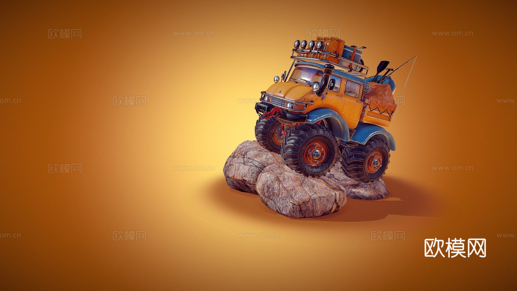 强大卡车-快乐露营者su模型