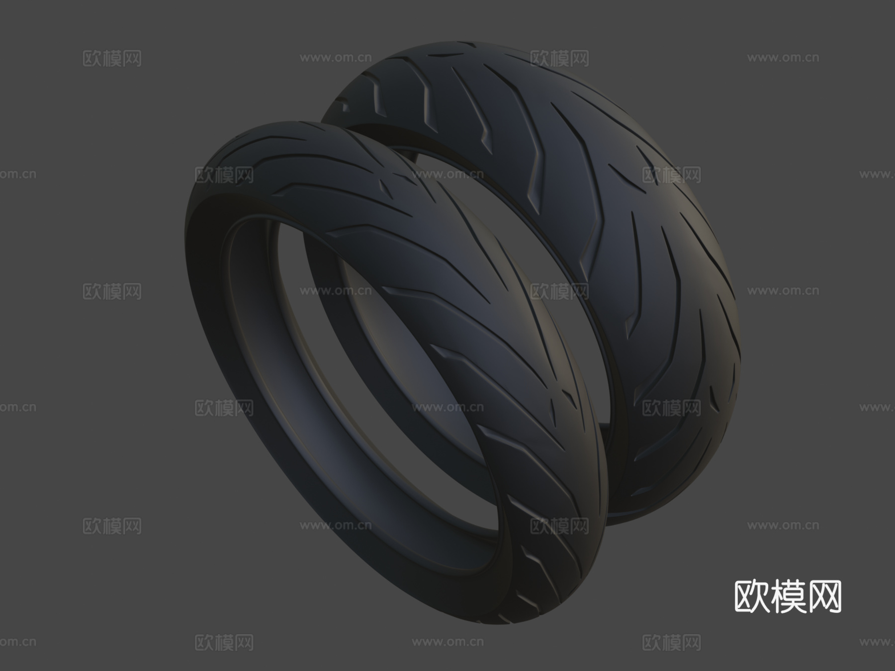 运动摩托车轮胎su模型