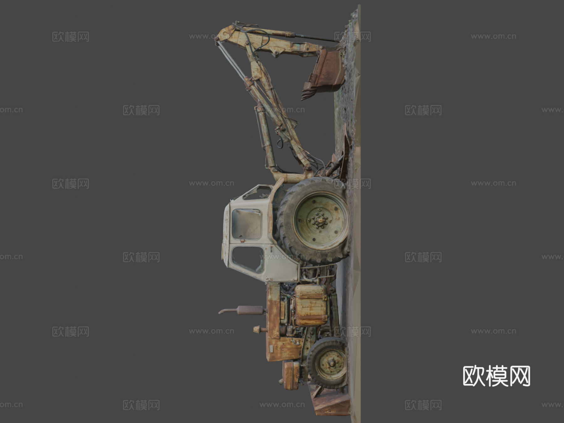 拖拉机白俄罗斯UMZ - 6AL（原始三维扫描）su模型