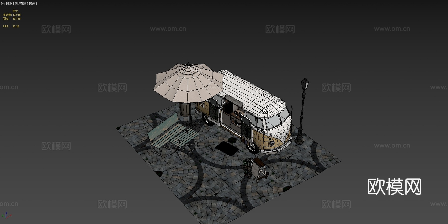 康比咖啡馆su模型