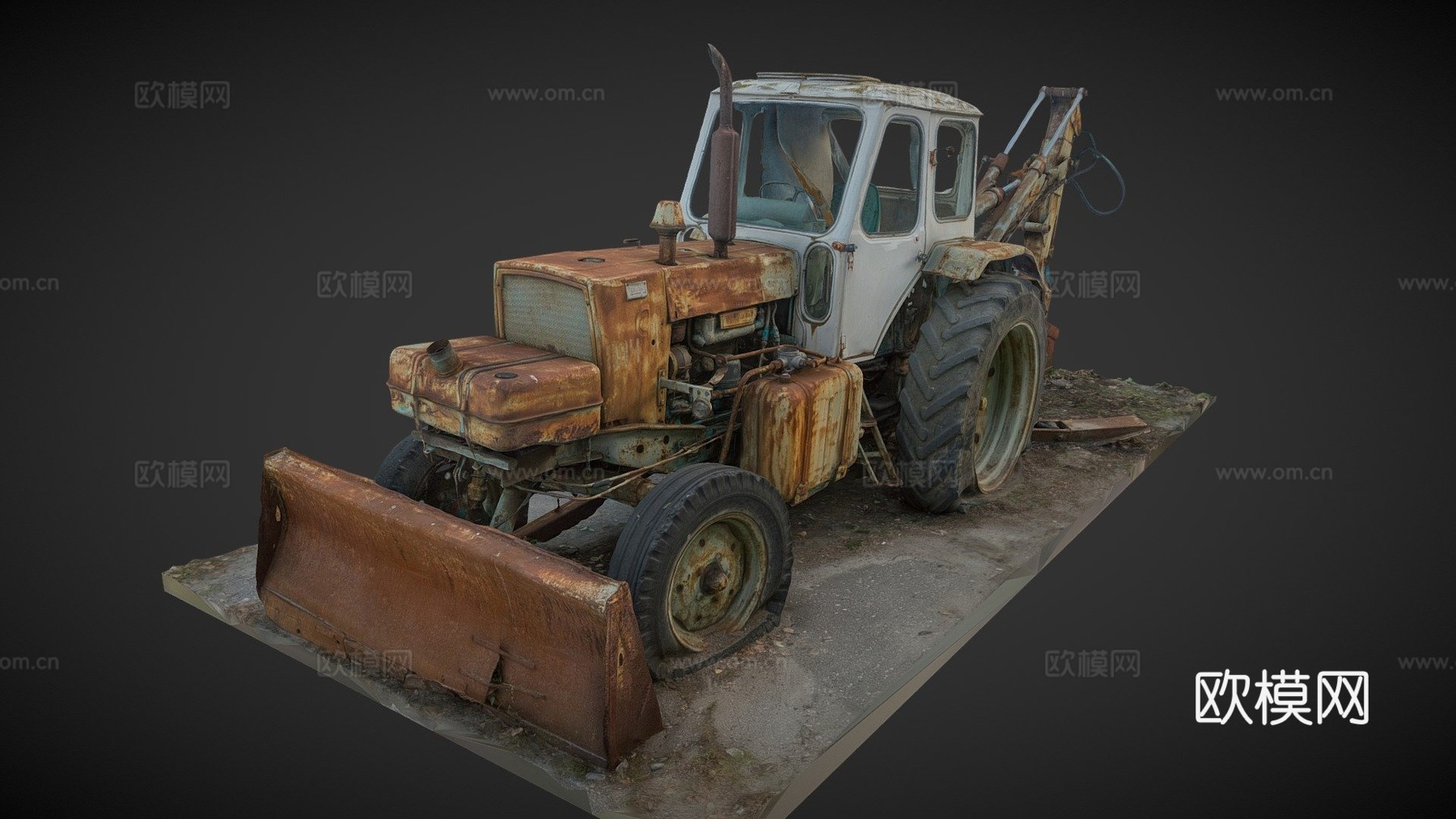 拖拉机白俄罗斯UMZ - 6AL（原始三维扫描）su模型