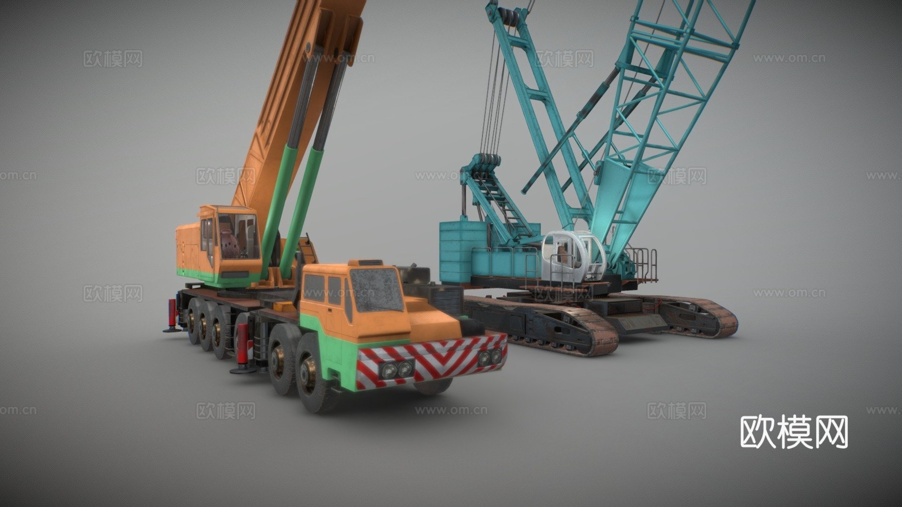 KA-2000与SCX2800-2起重机su模型