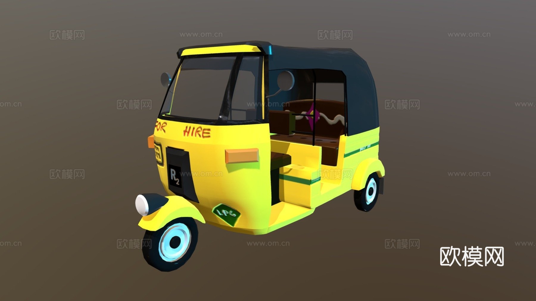 自动三轮车su模型