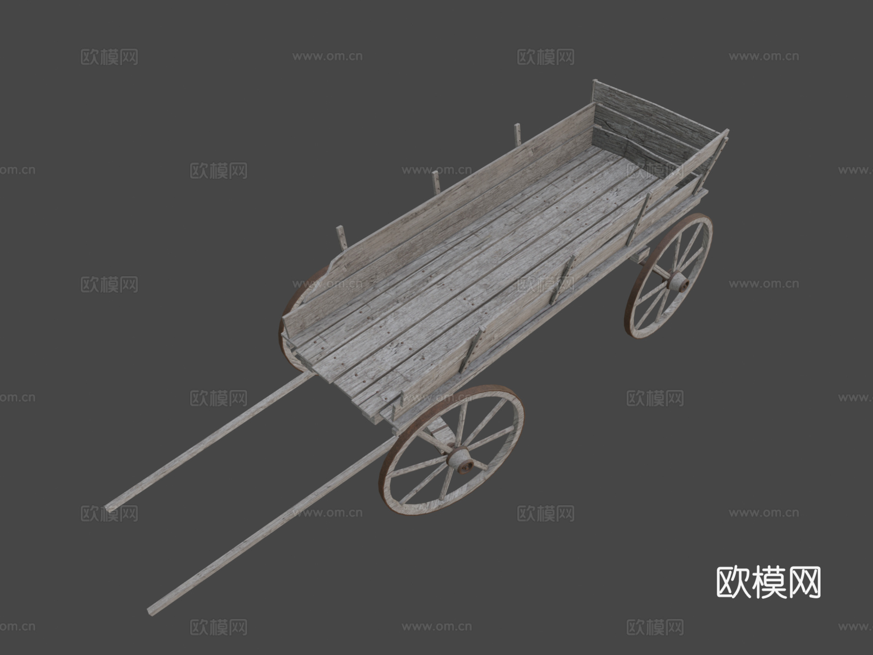 旧推车su模型