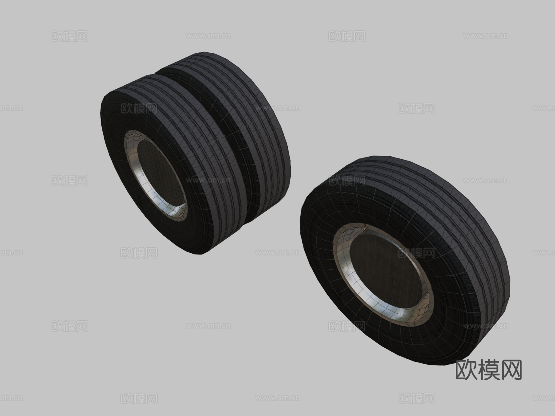 卡车车轮su模型