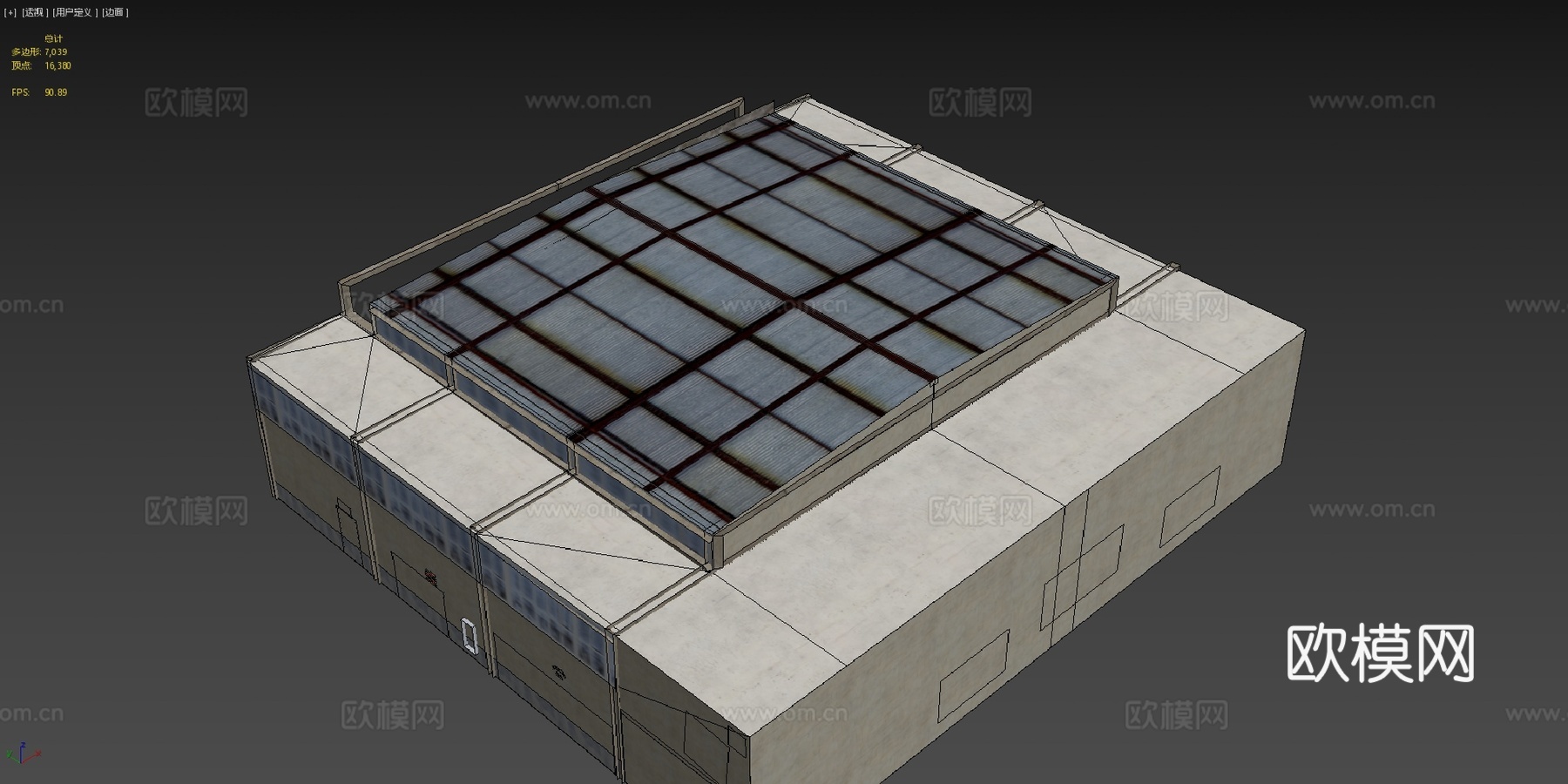 公交车车库su模型
