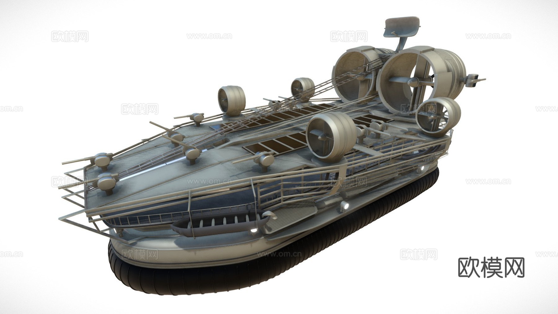 大型气垫船-设计（高多边形）su模型