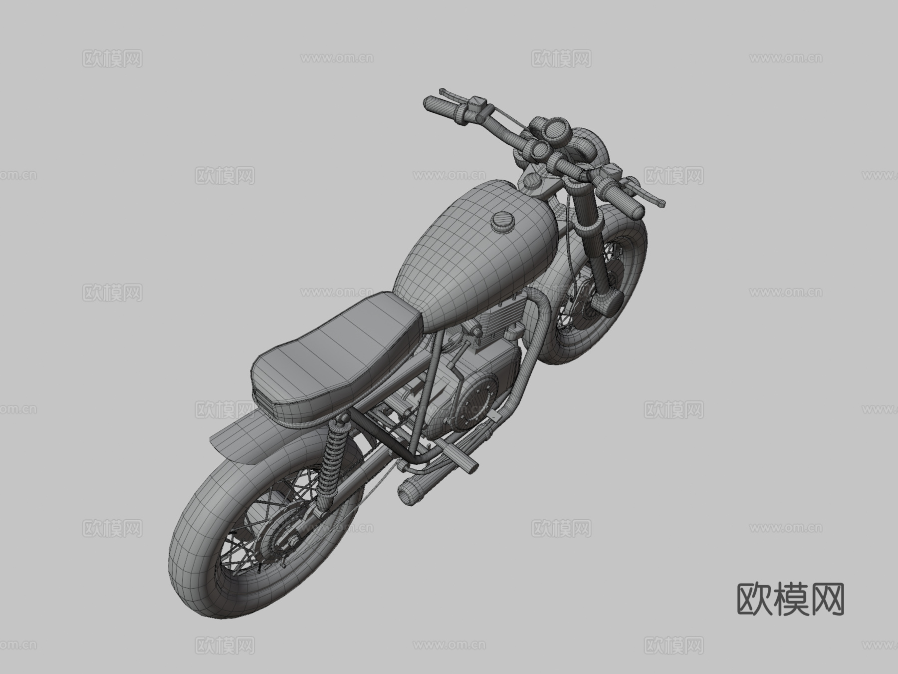 咖啡馆赛车手su模型