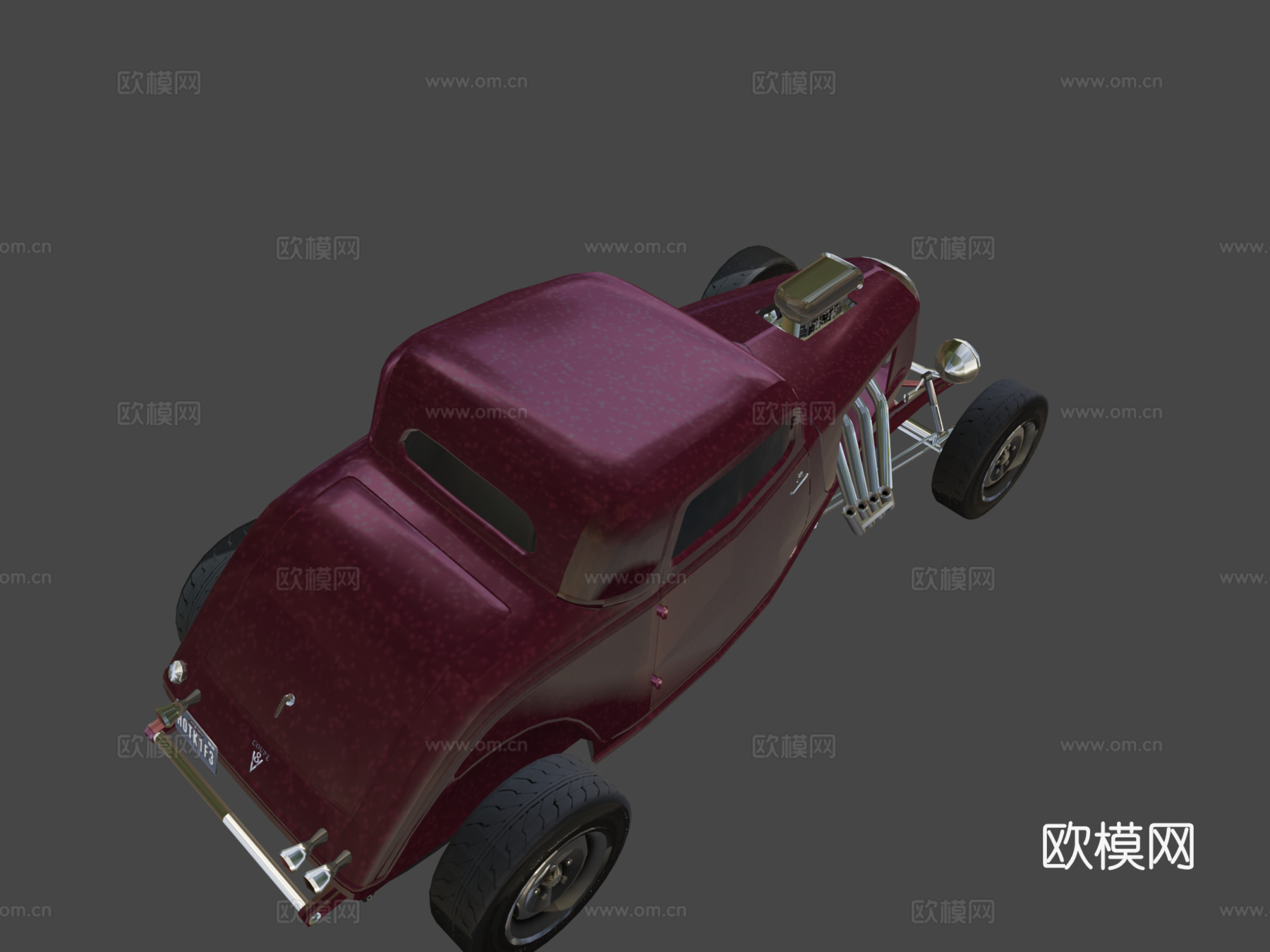 年双门轿跑车热棒#1-低多边形模型su模型