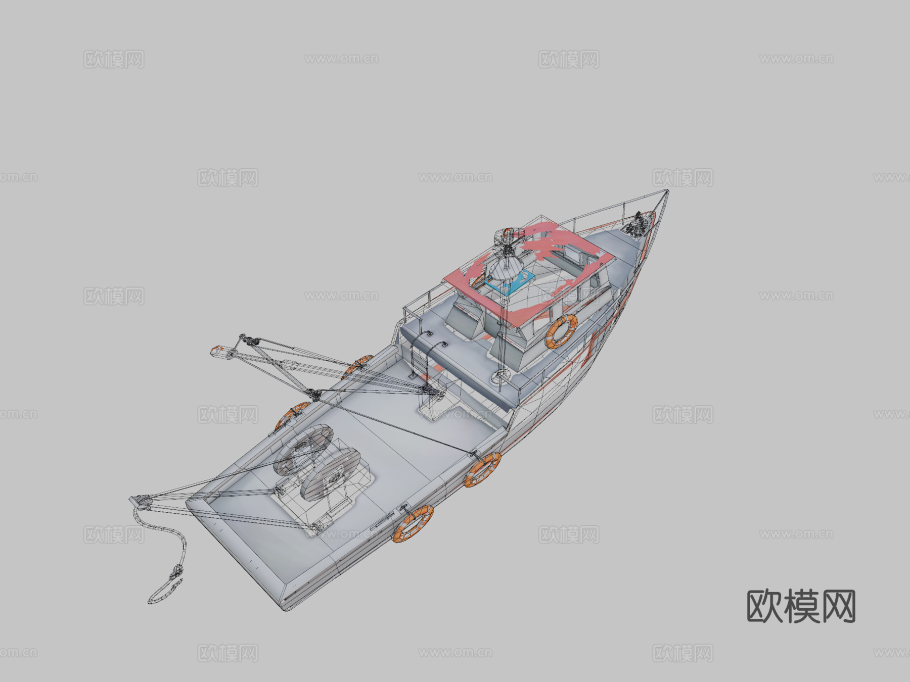 渔船su模型