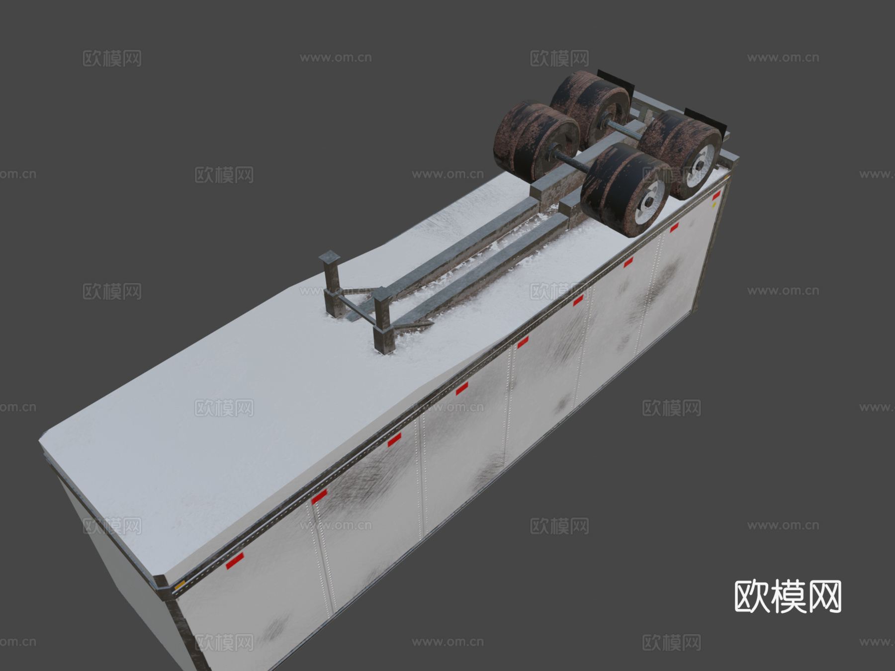 卡车拖车su模型