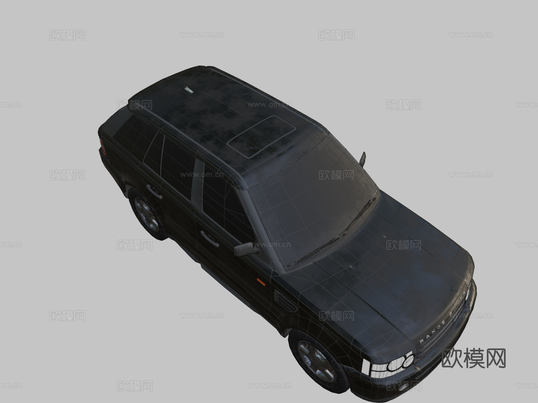 路虎揽胜运动低多边形模型su模型