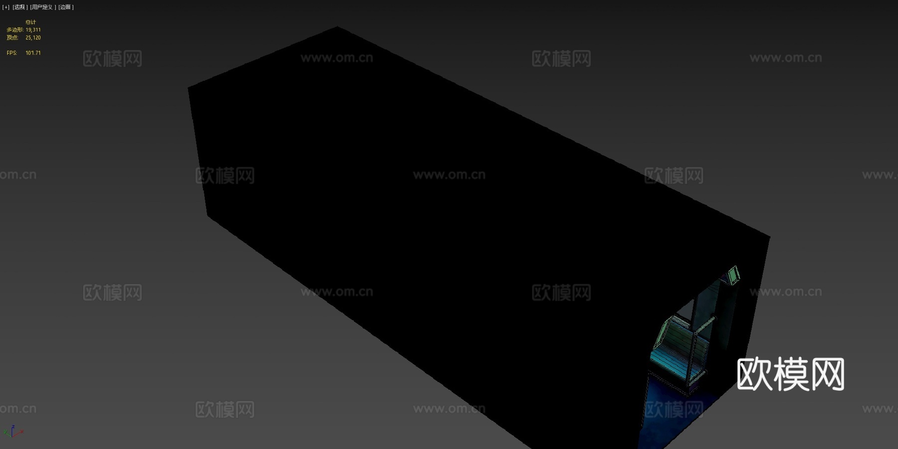 Sketchfab每周-火车-地铁车厢su模型