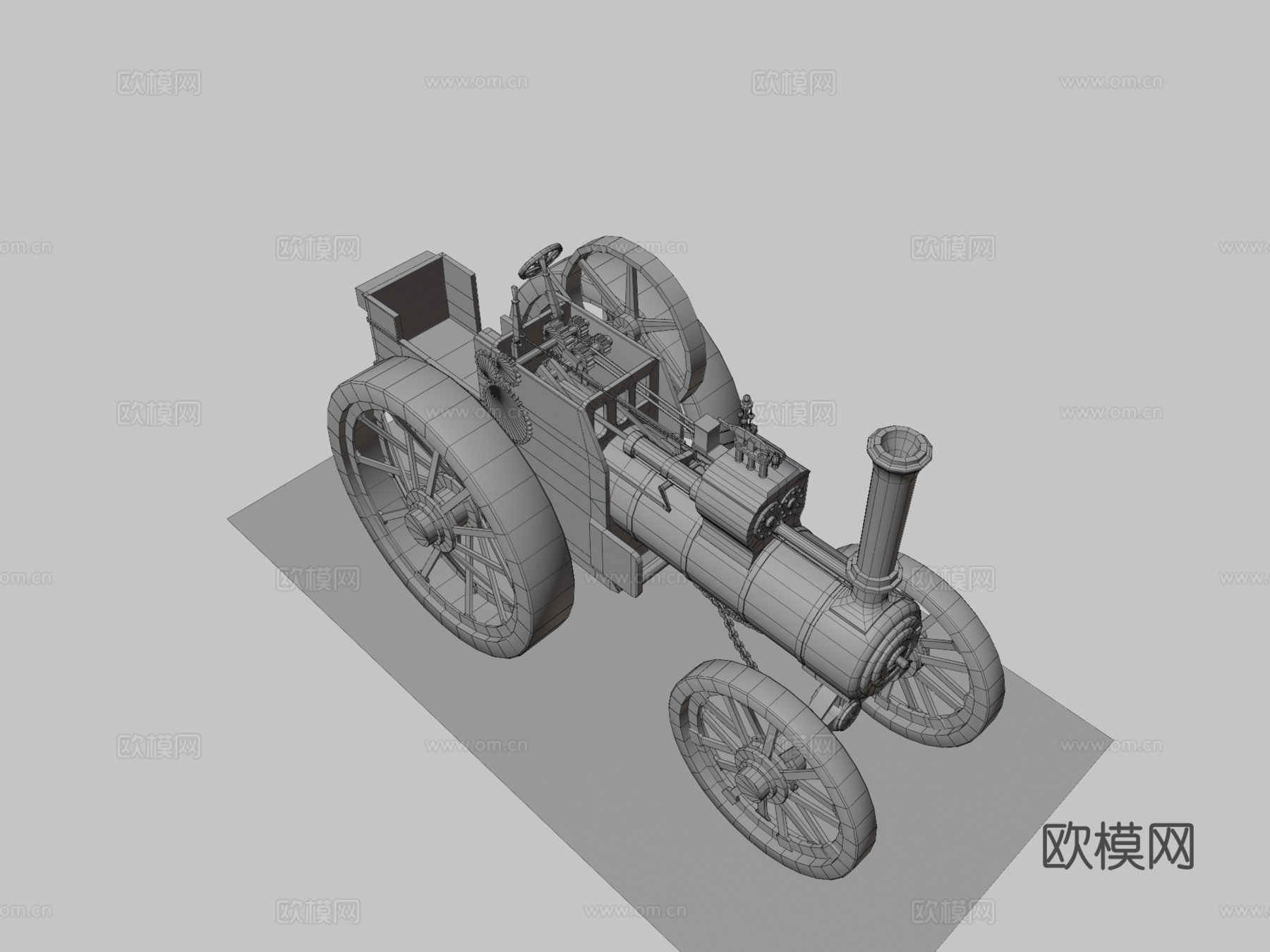 蒸汽拖拉机su模型