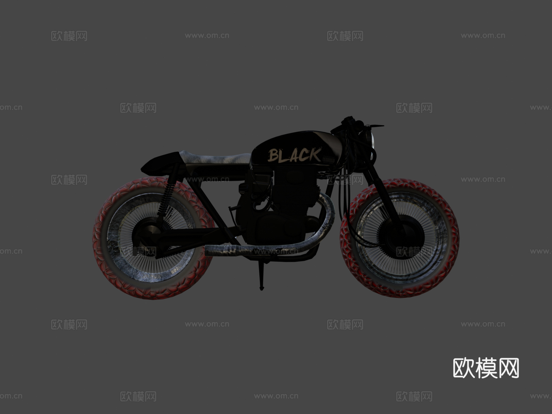 咖啡骑士摩托车su模型