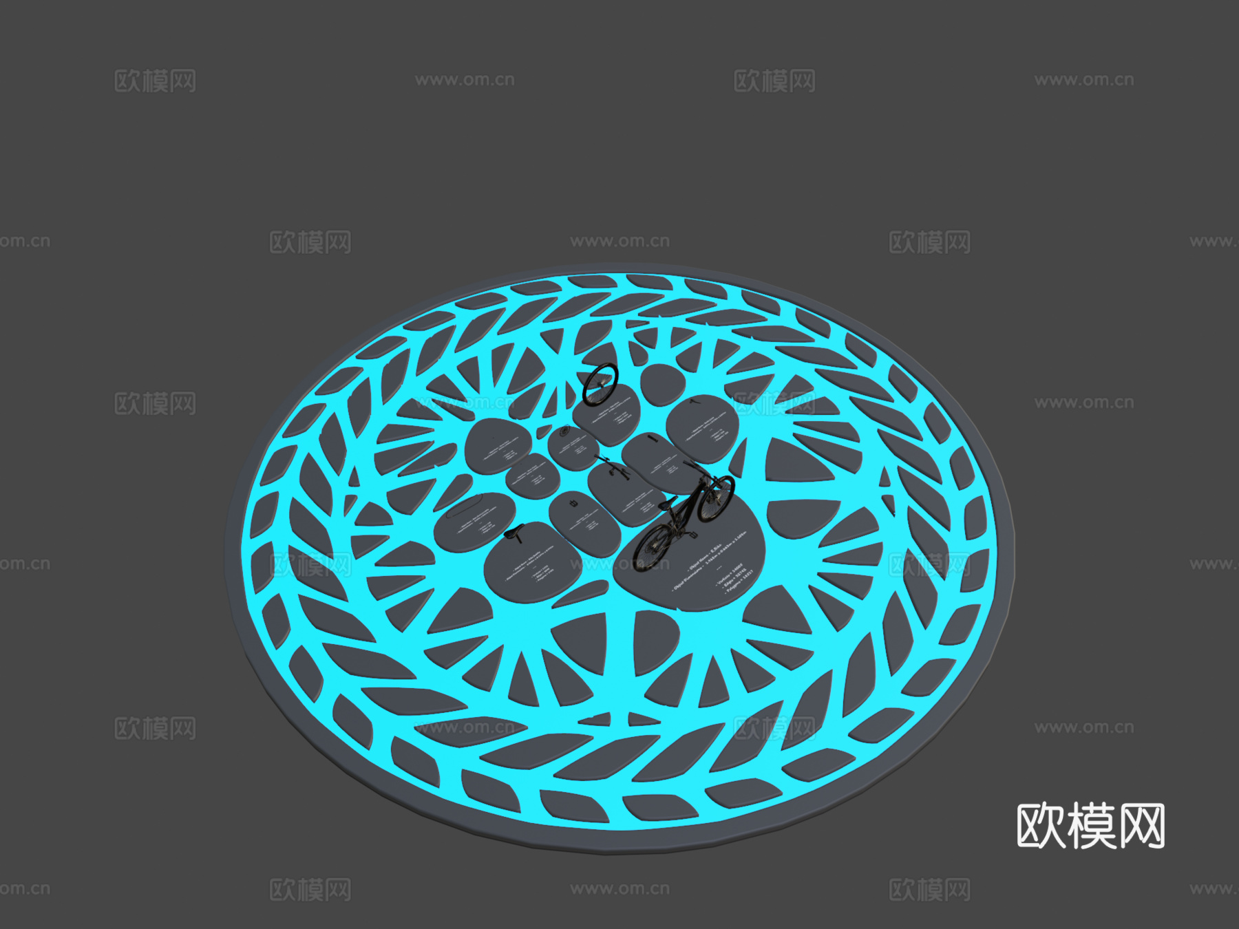 电动自行车铝制su模型