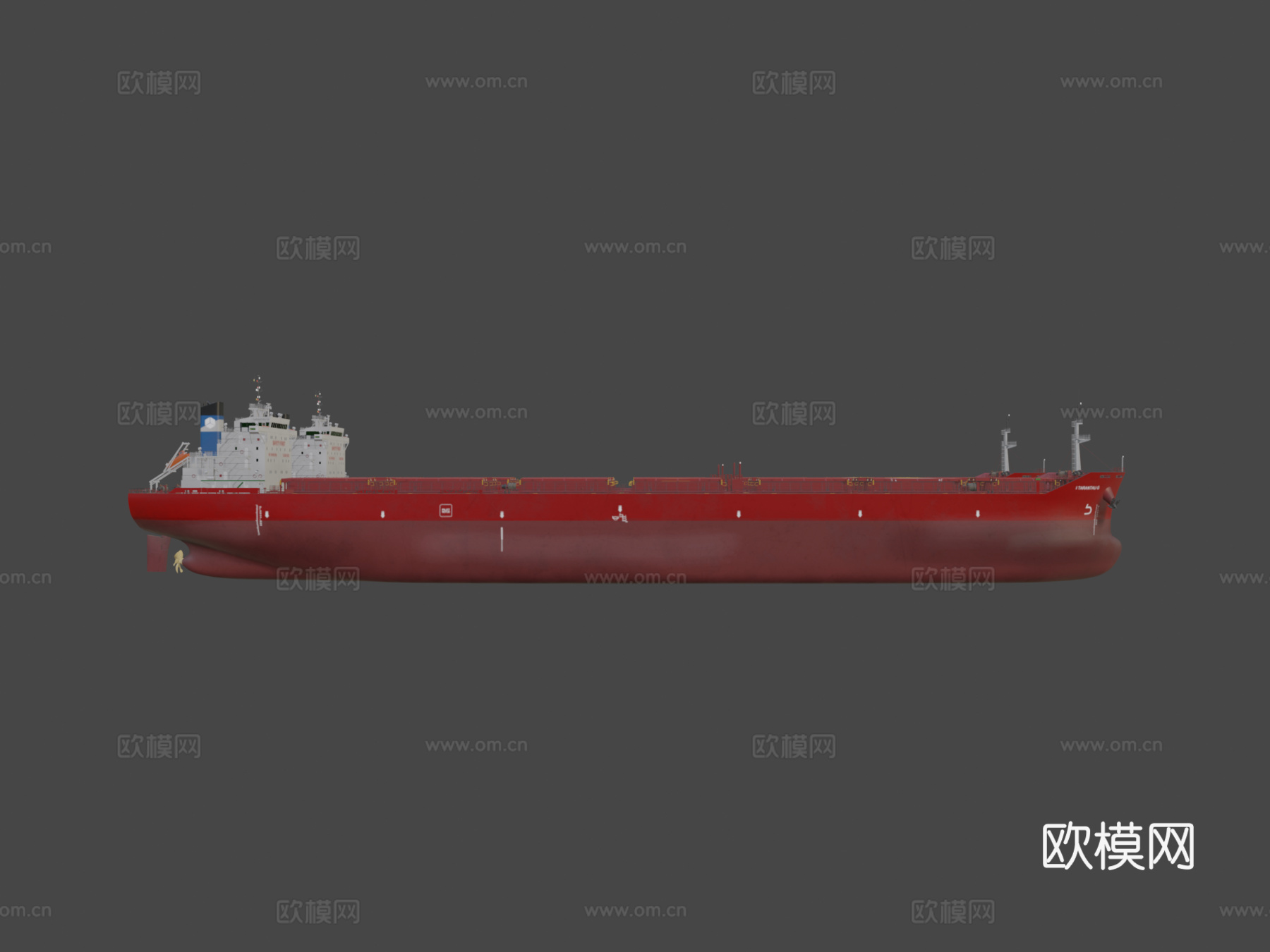 散货船红色su模型