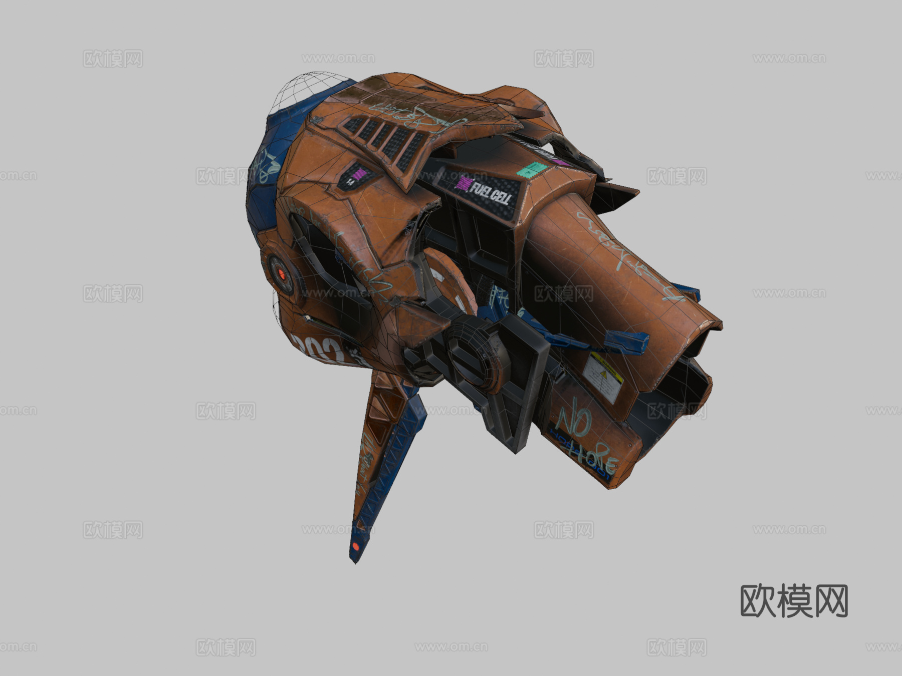 科幻潜艇无人机su模型