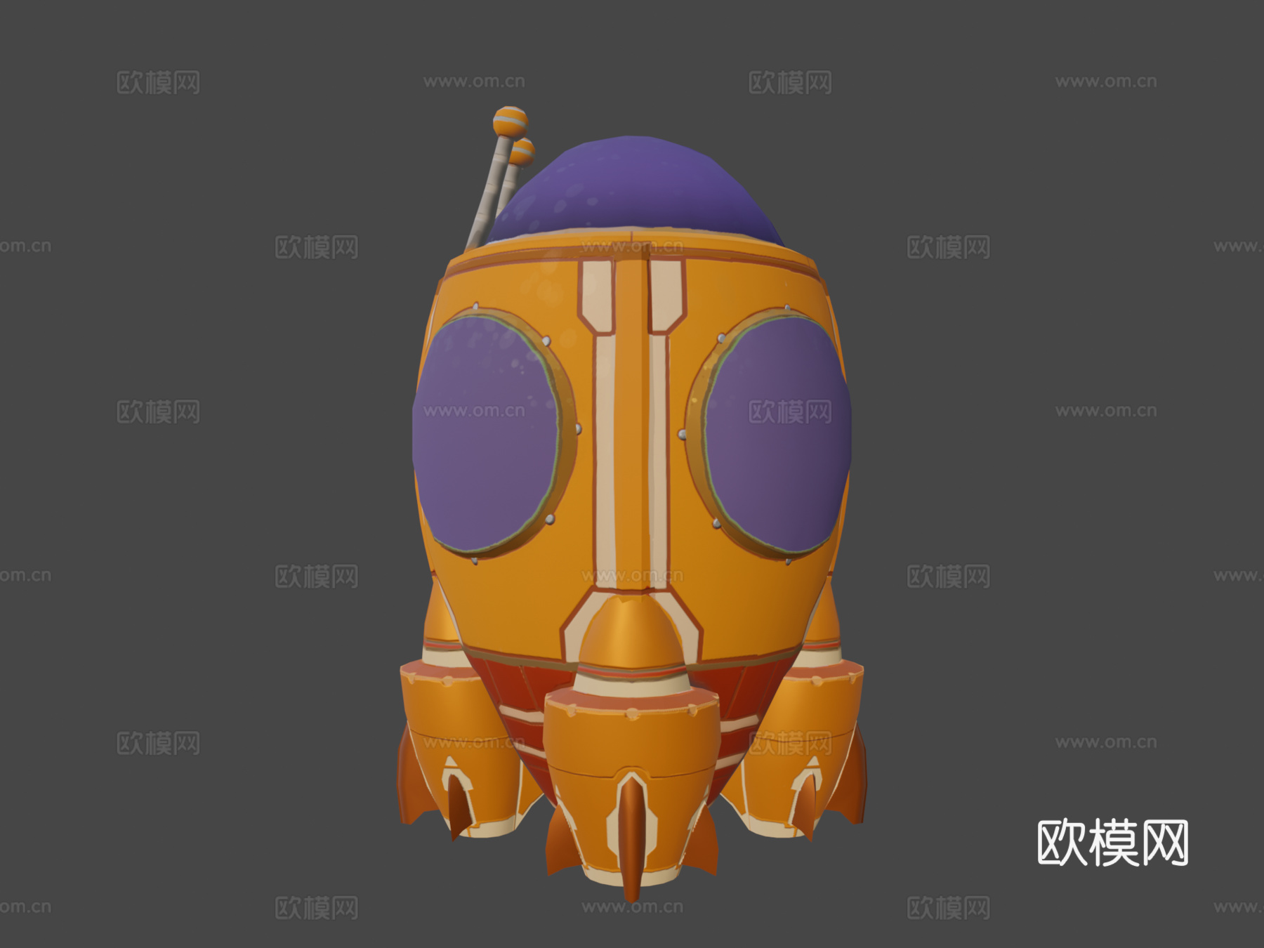 D胶囊火箭（卡通）su模型