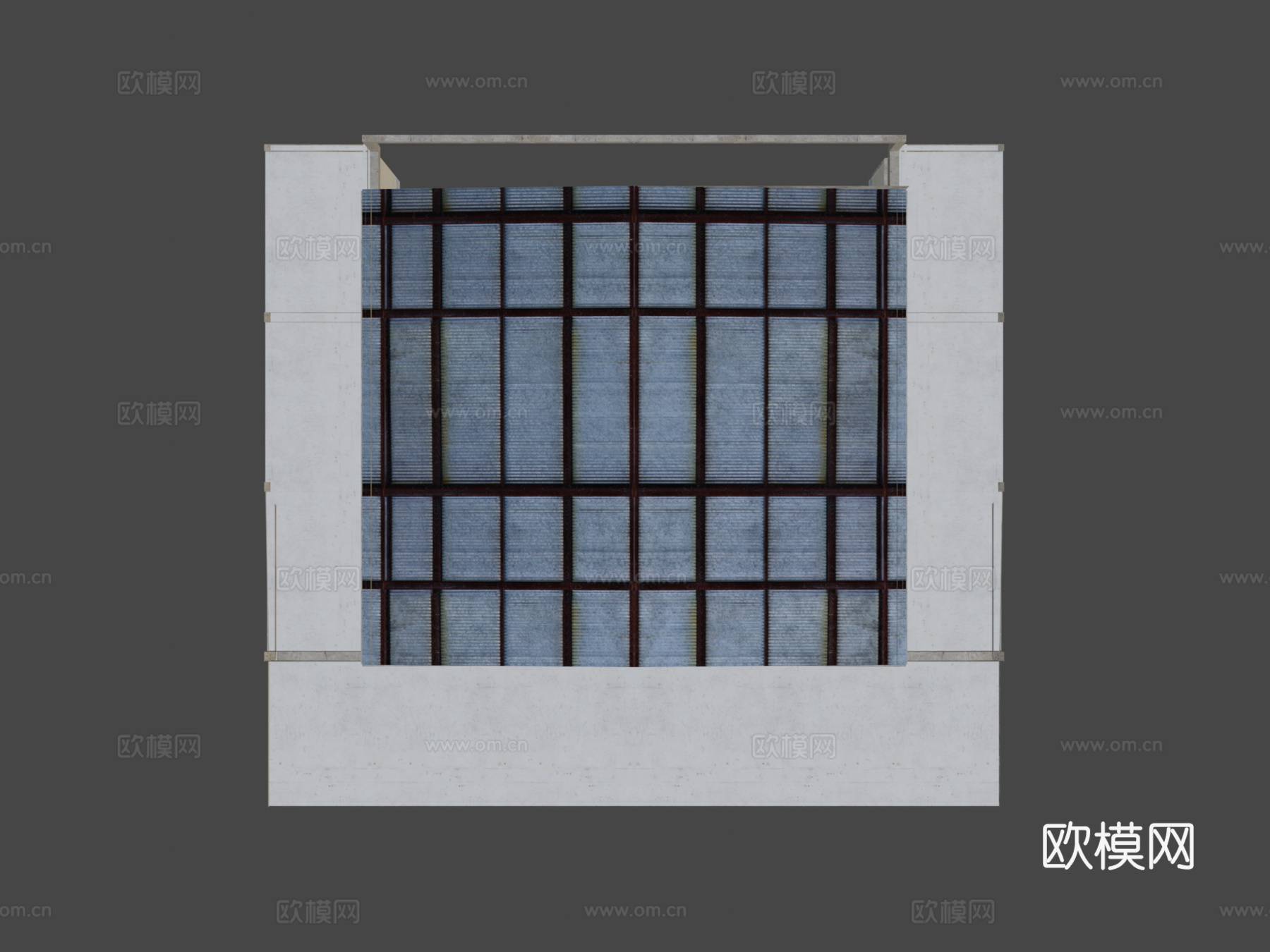 公交车车库su模型