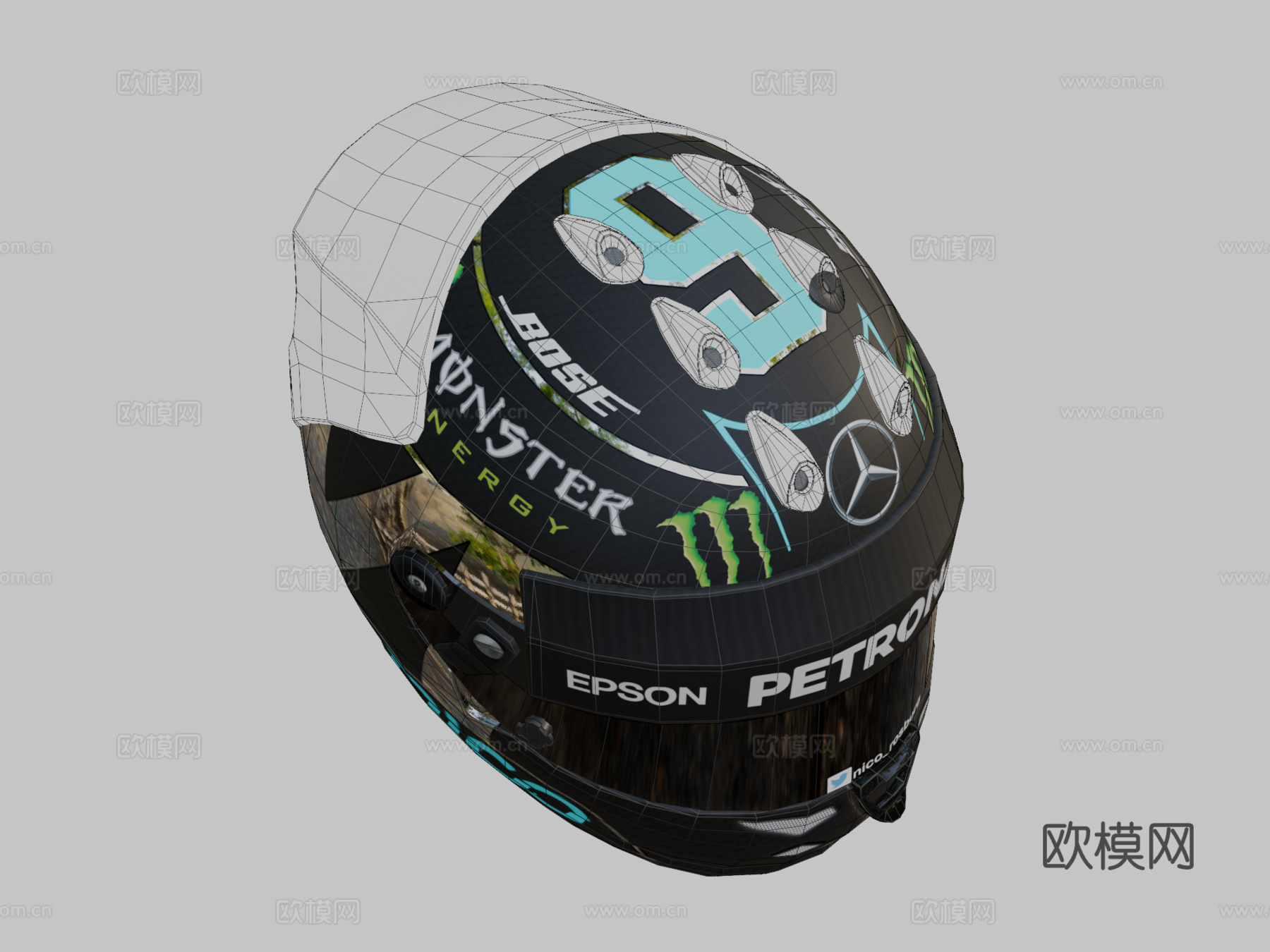 尼科·罗斯伯格 F1 头盔su模型