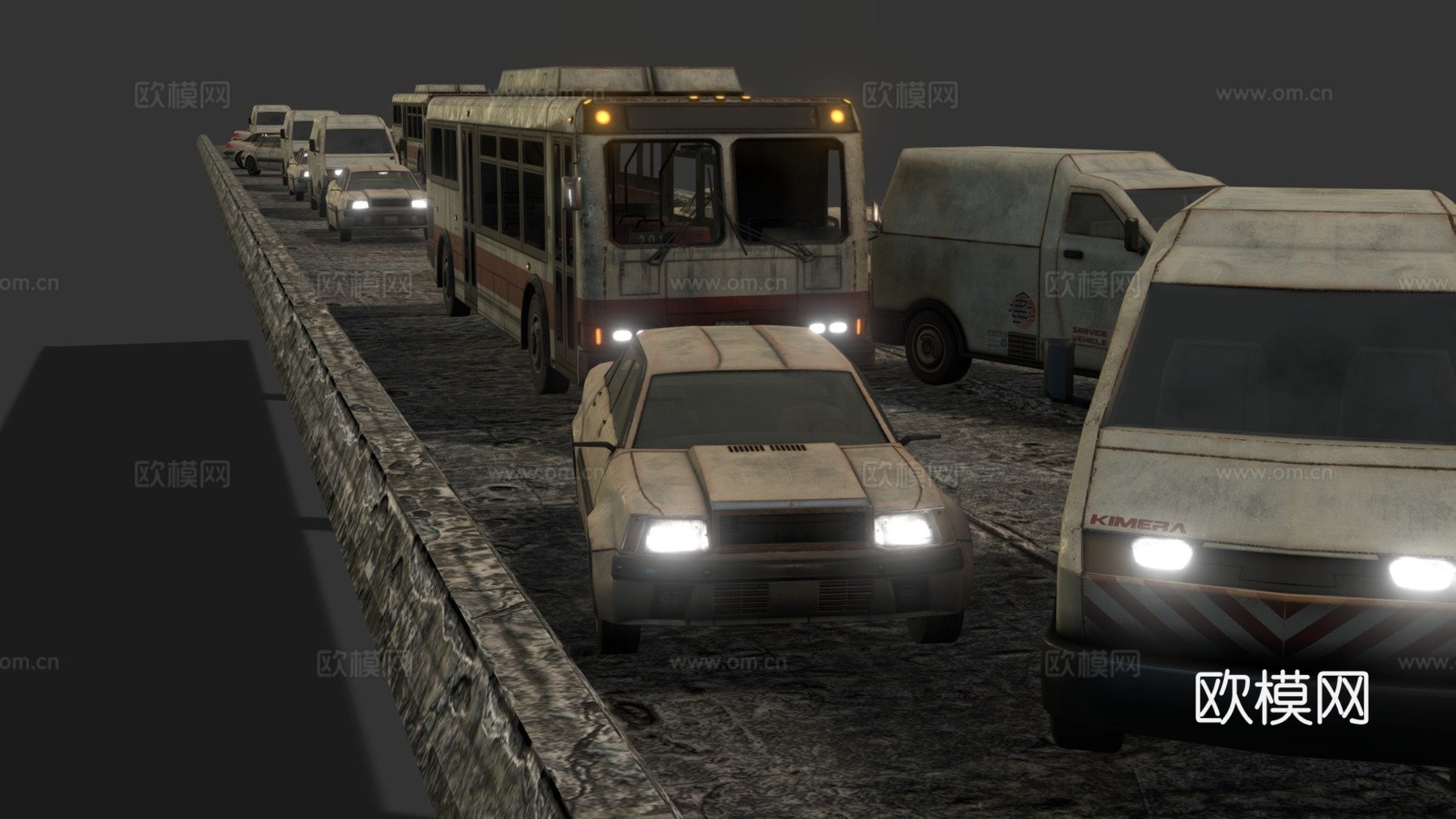 破坏测试2（高速公路）su模型