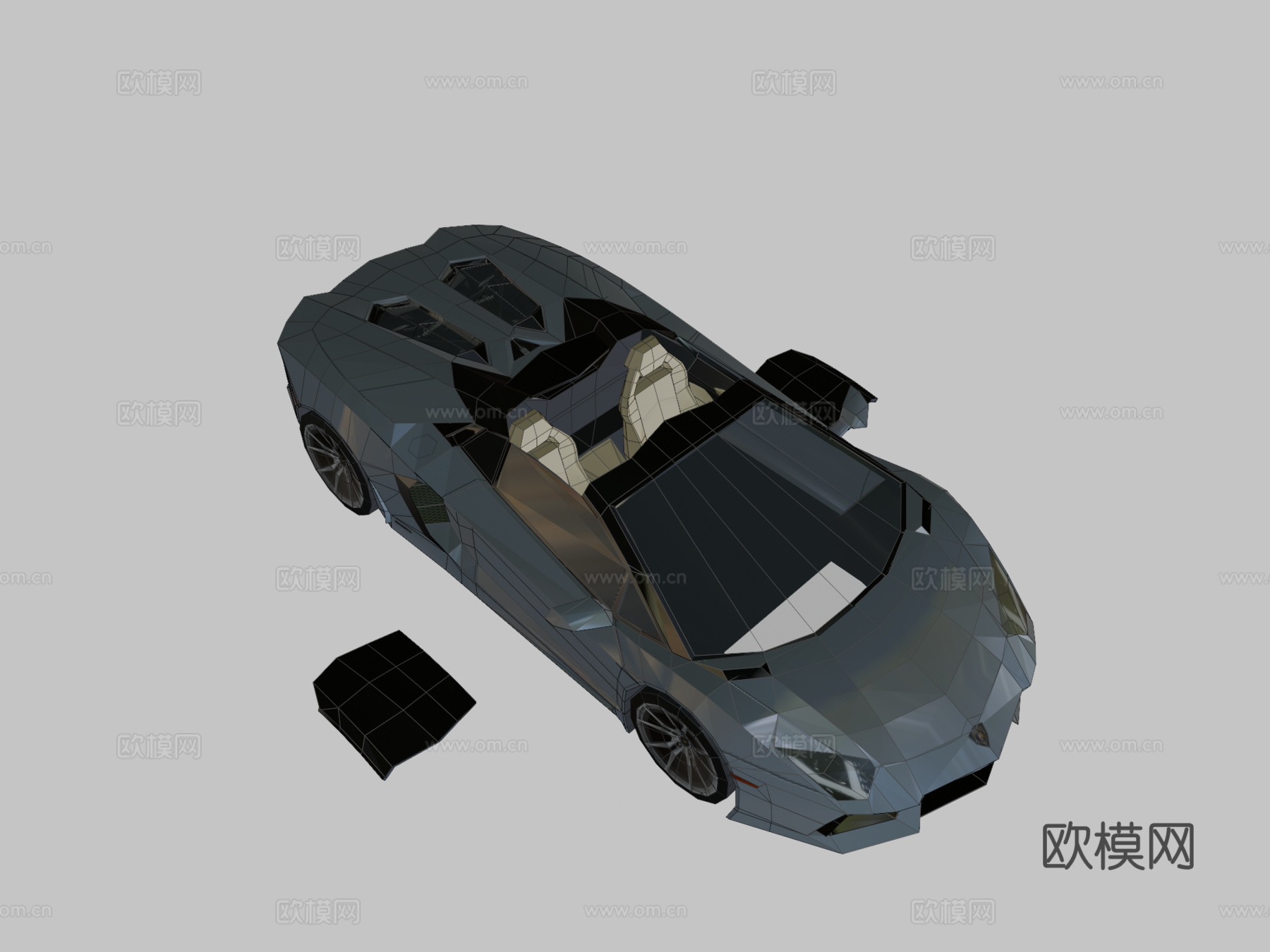 款兰博基尼埃文塔多lp700-4敞篷版su模型