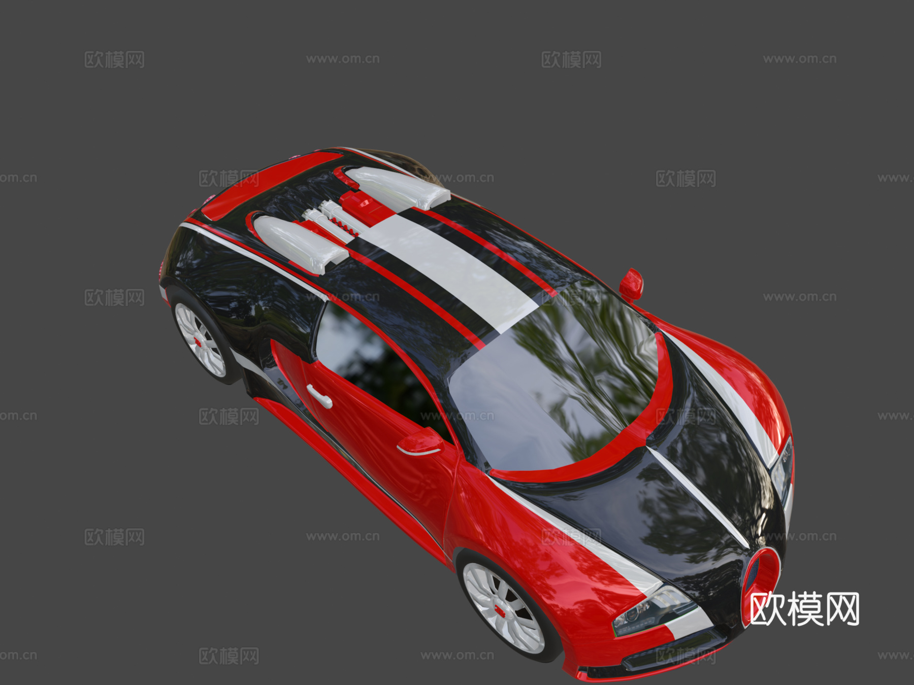 布加迪威龙16.4超级运动版 - 低多边形su模型