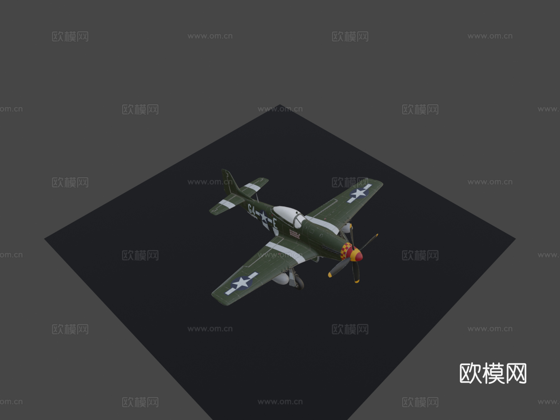 P-51D野马战斗机su模型