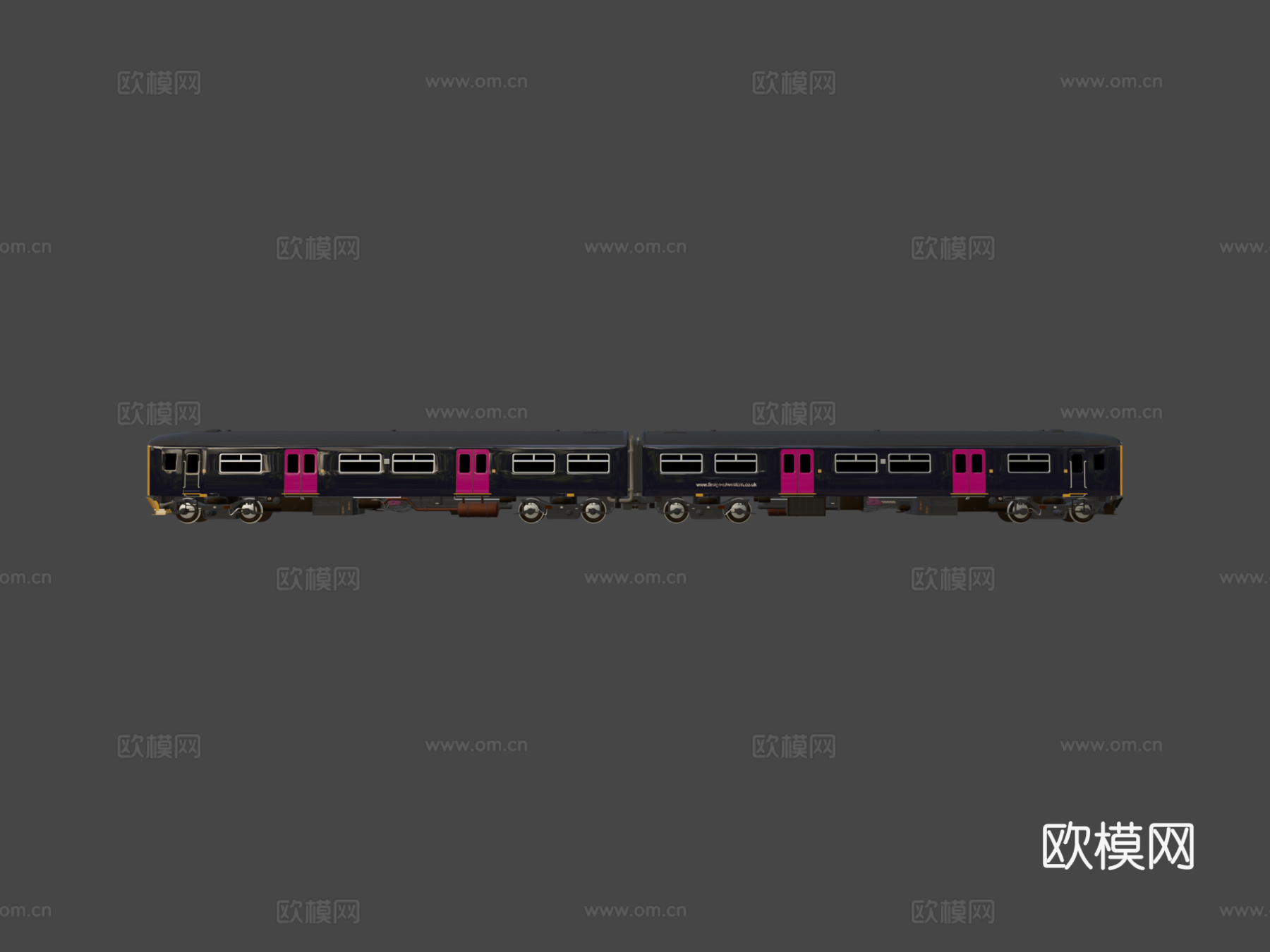 火车-英国铁路150级柴油动车组su模型