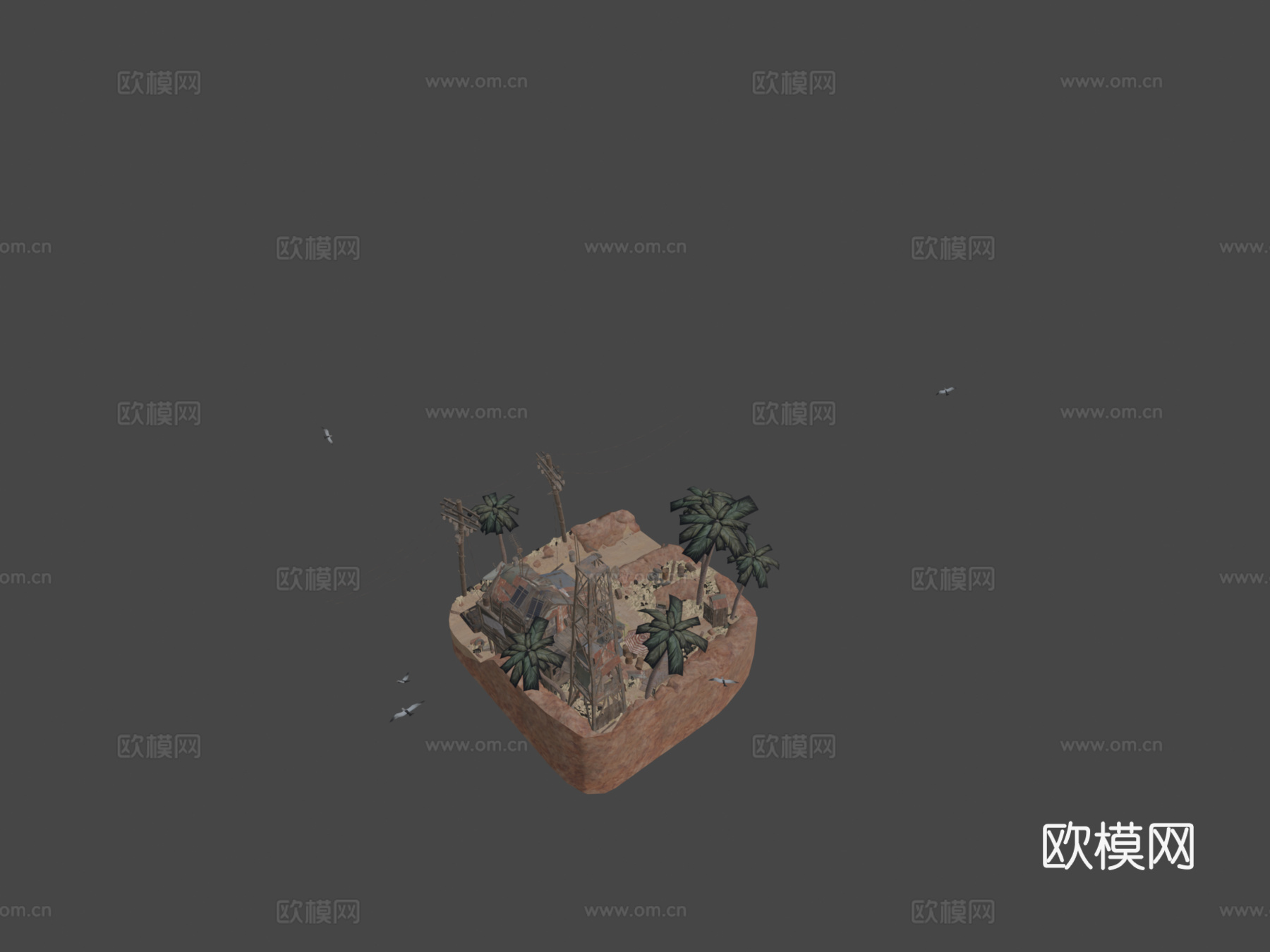 DAE立体模型-锈生su模型