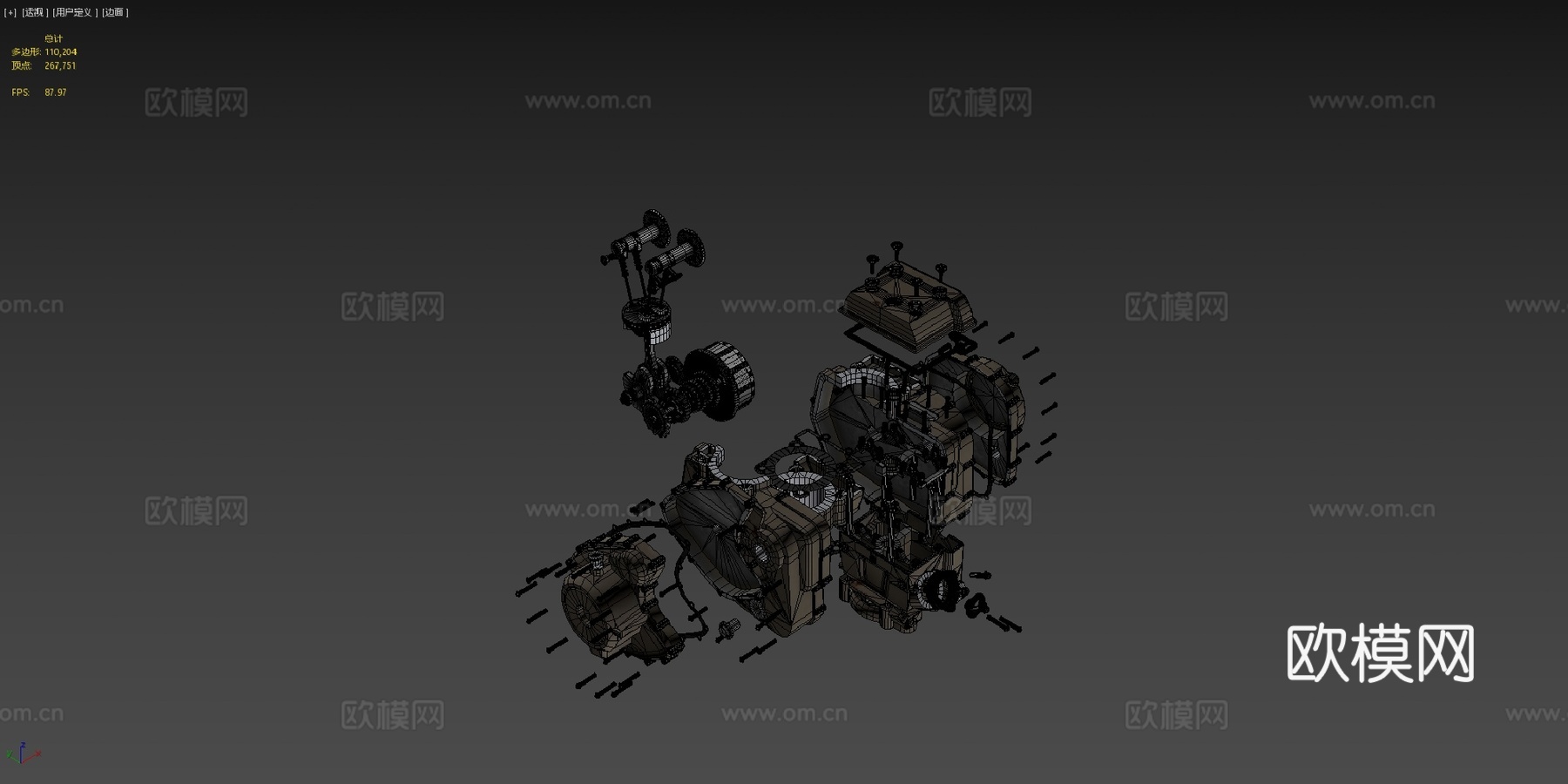 KTM 390 系列摩托车发动机su模型